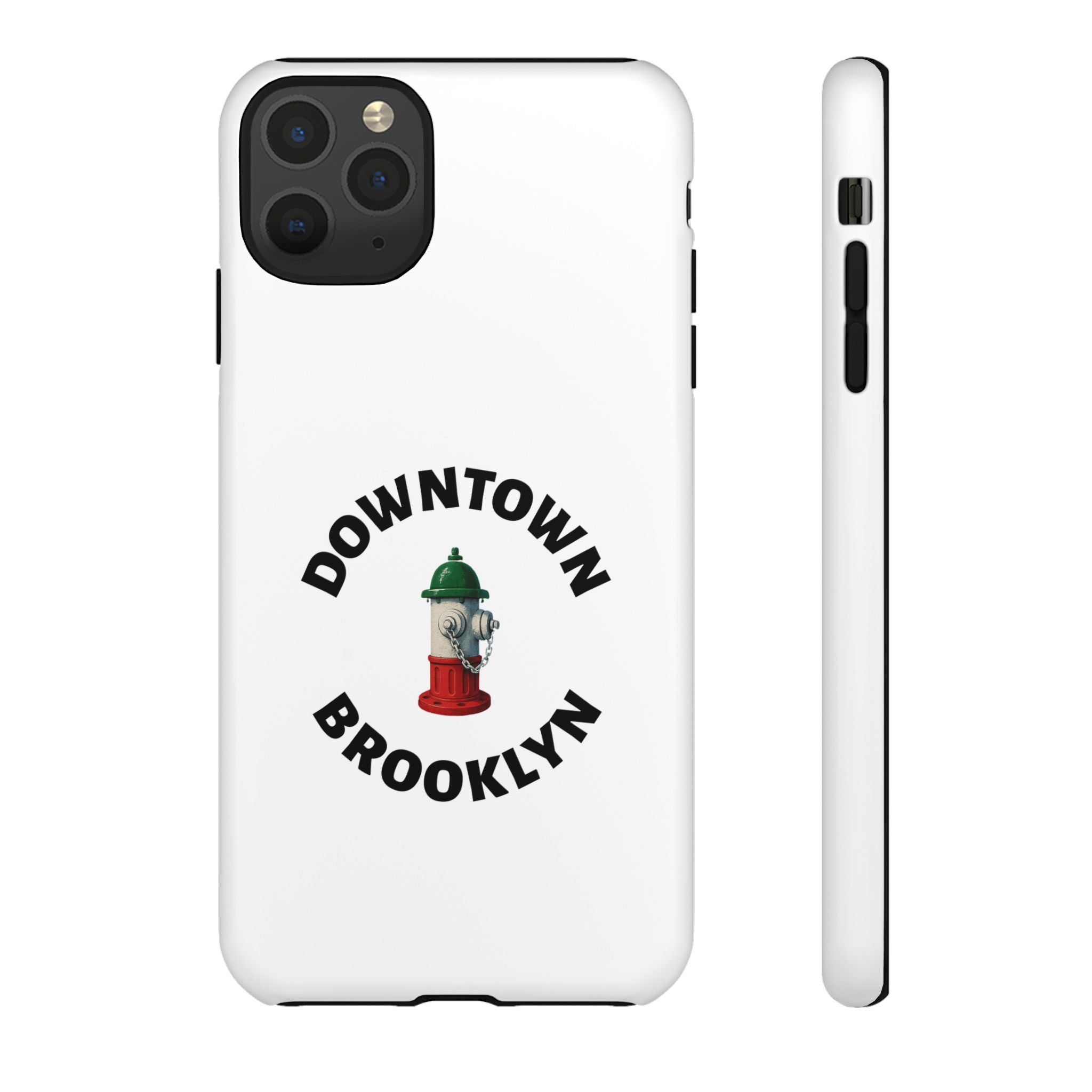 Downtown Brooklyn White Phone Case, Urban Style Phone Cover, Tough Smartphone Case, Gift for Italian Heritage, Fun Streetwear Accessories