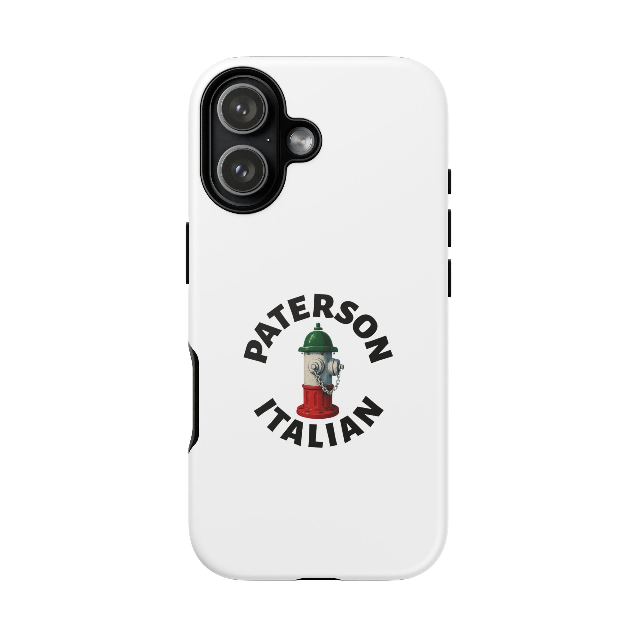 Paterson Italian White Phone Case, Urban Style Phone Cover, Tough Smartphone Case, Gift for Italian Heritage, Fun Streetwear Accessories