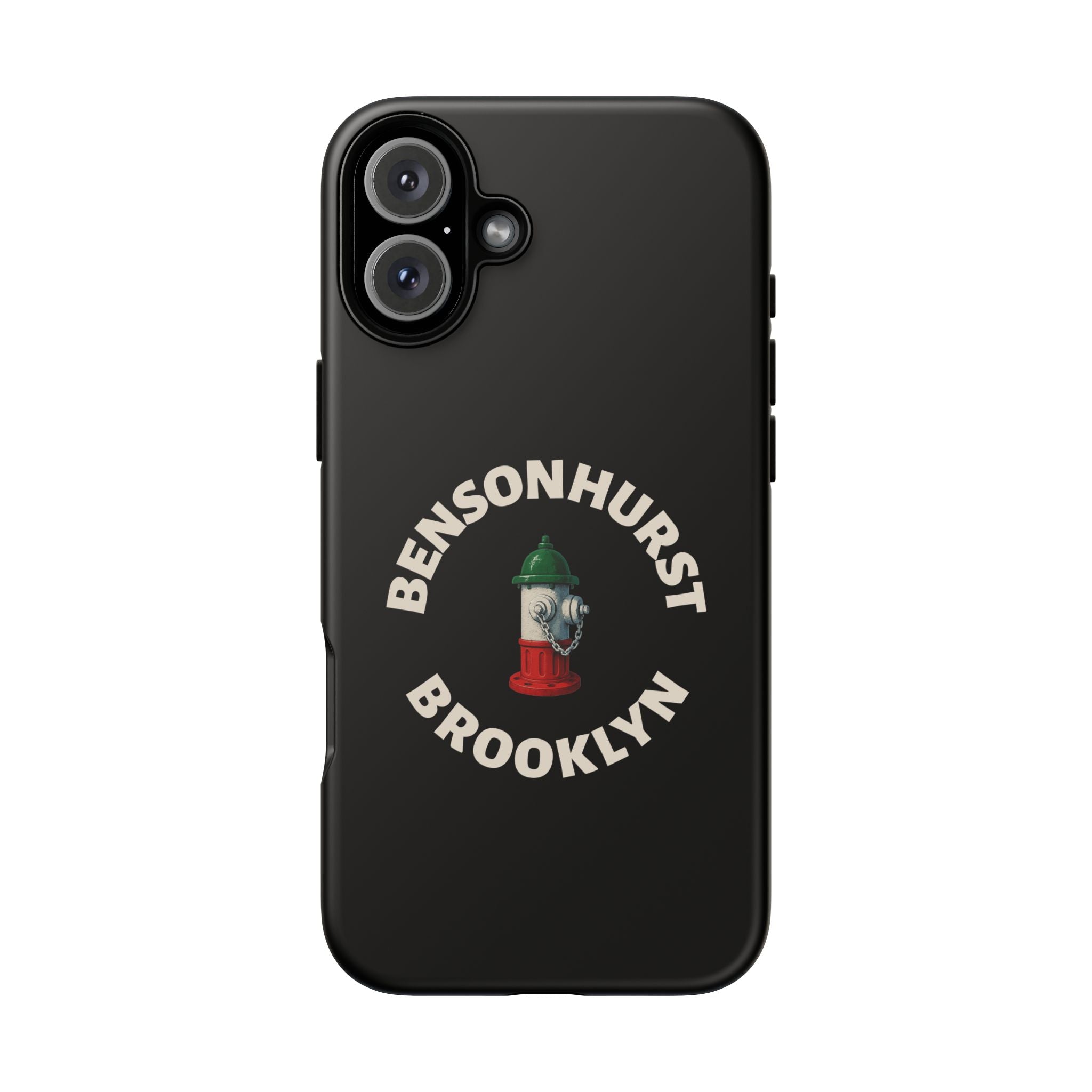 Bensonhurst Brooklyn Black Phone Case, Tough Cases for iPhone, Gift for Italians, Stylish Phone Cover, Unique Phone Accessory