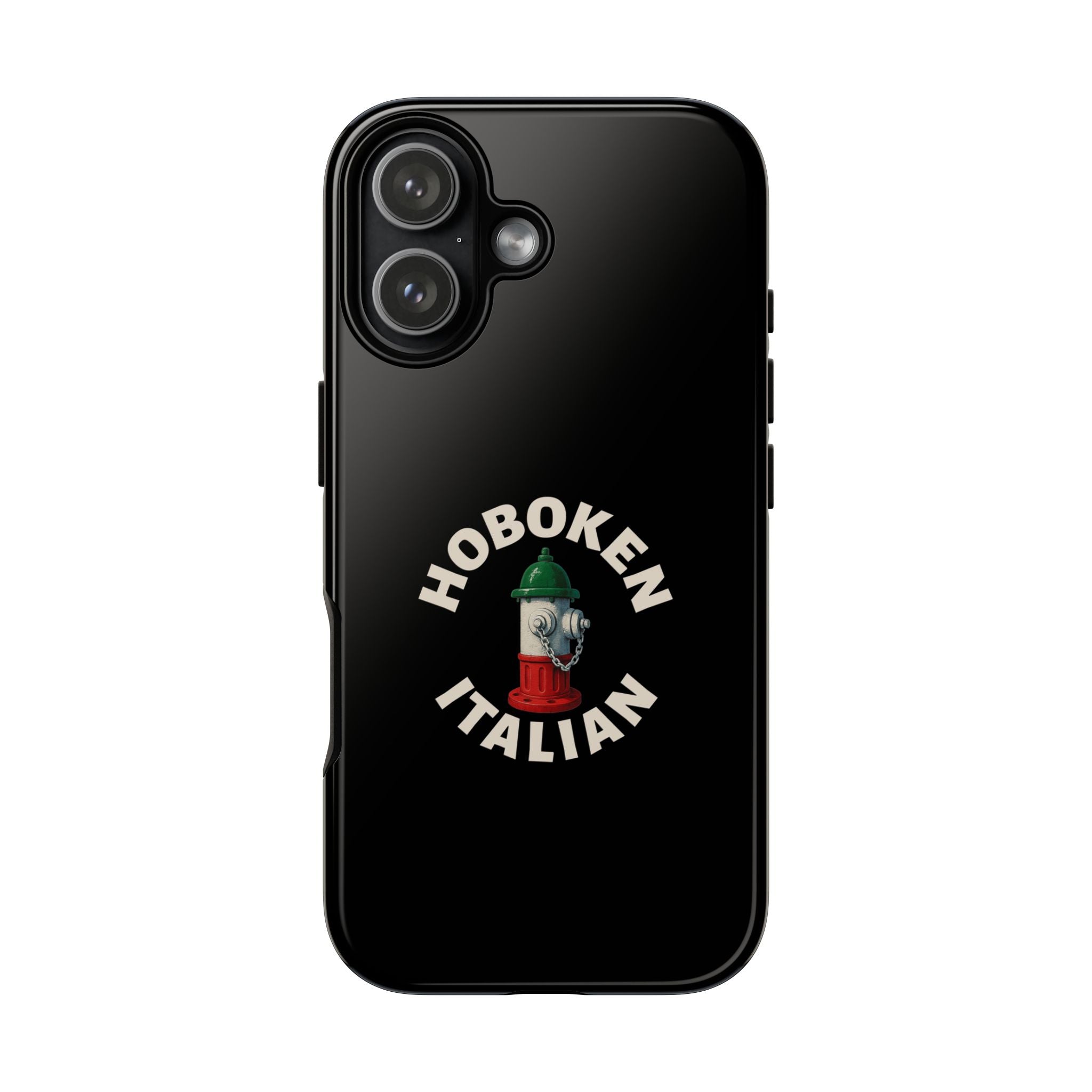 Hoboken Italian Black Phone Case, Tough Cases for iPhone, Gift for Italians, Stylish Phone Cover, Unique Phone Accessory