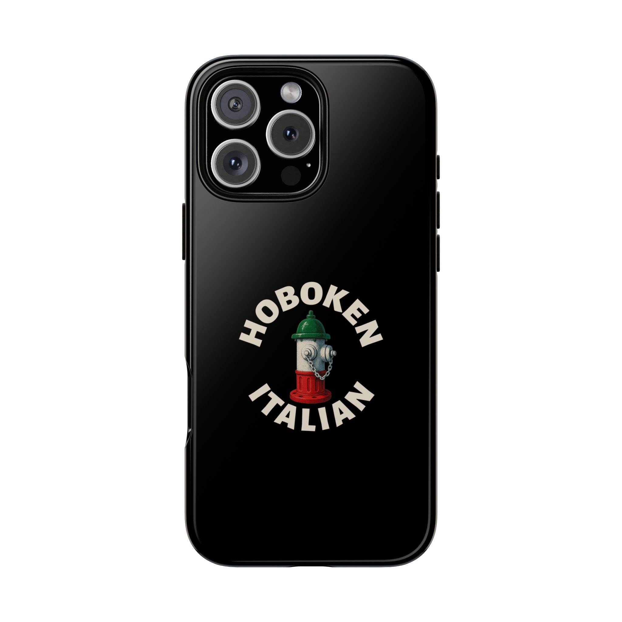 Hoboken Italian Black Phone Case, Tough Cases for iPhone, Gift for Italians, Stylish Phone Cover, Unique Phone Accessory