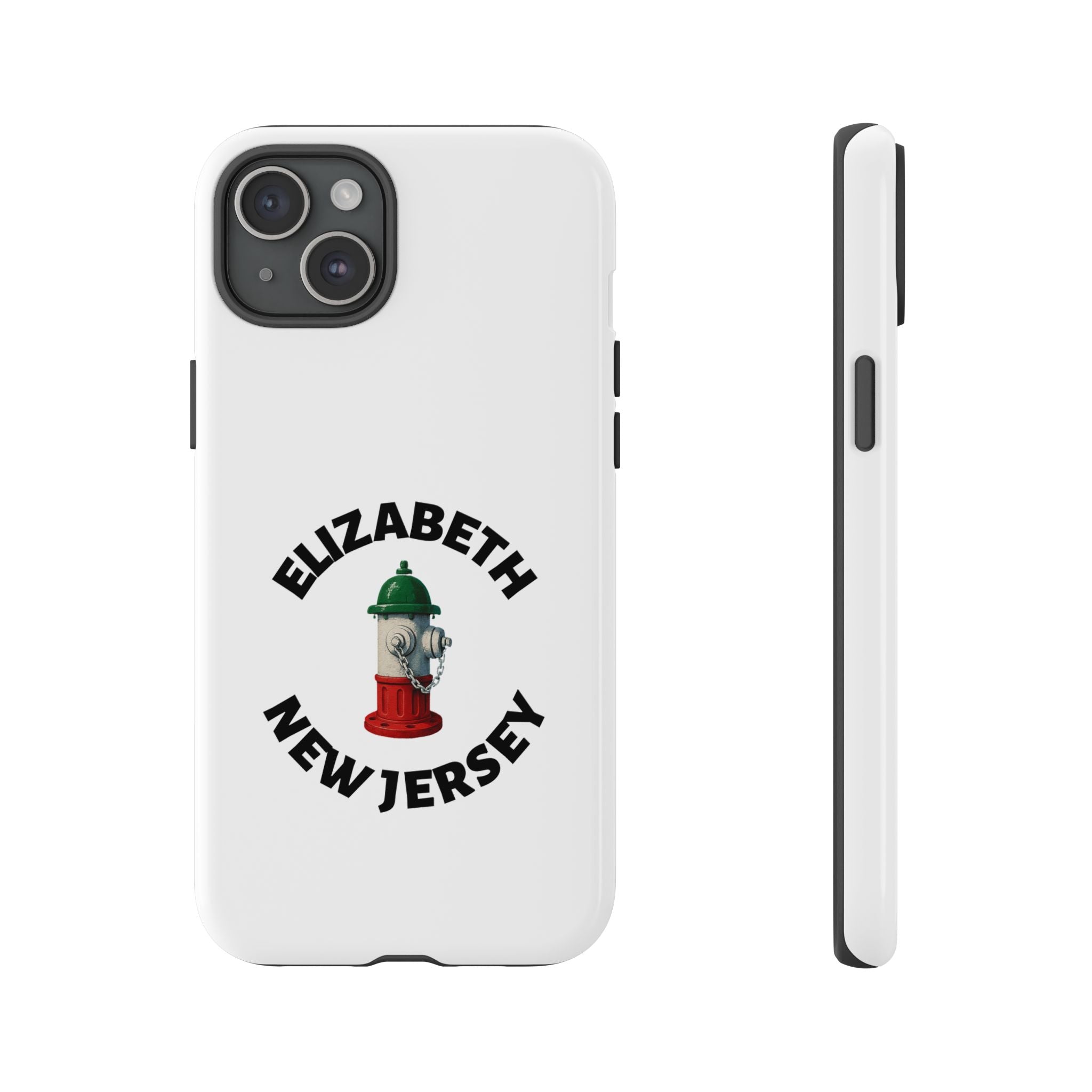 Elizabeth New Jersey White Phone Case, Urban Style Phone Cover, Tough Smartphone Case, Gift for Italian Heritage, Fun Streetwear Accessories