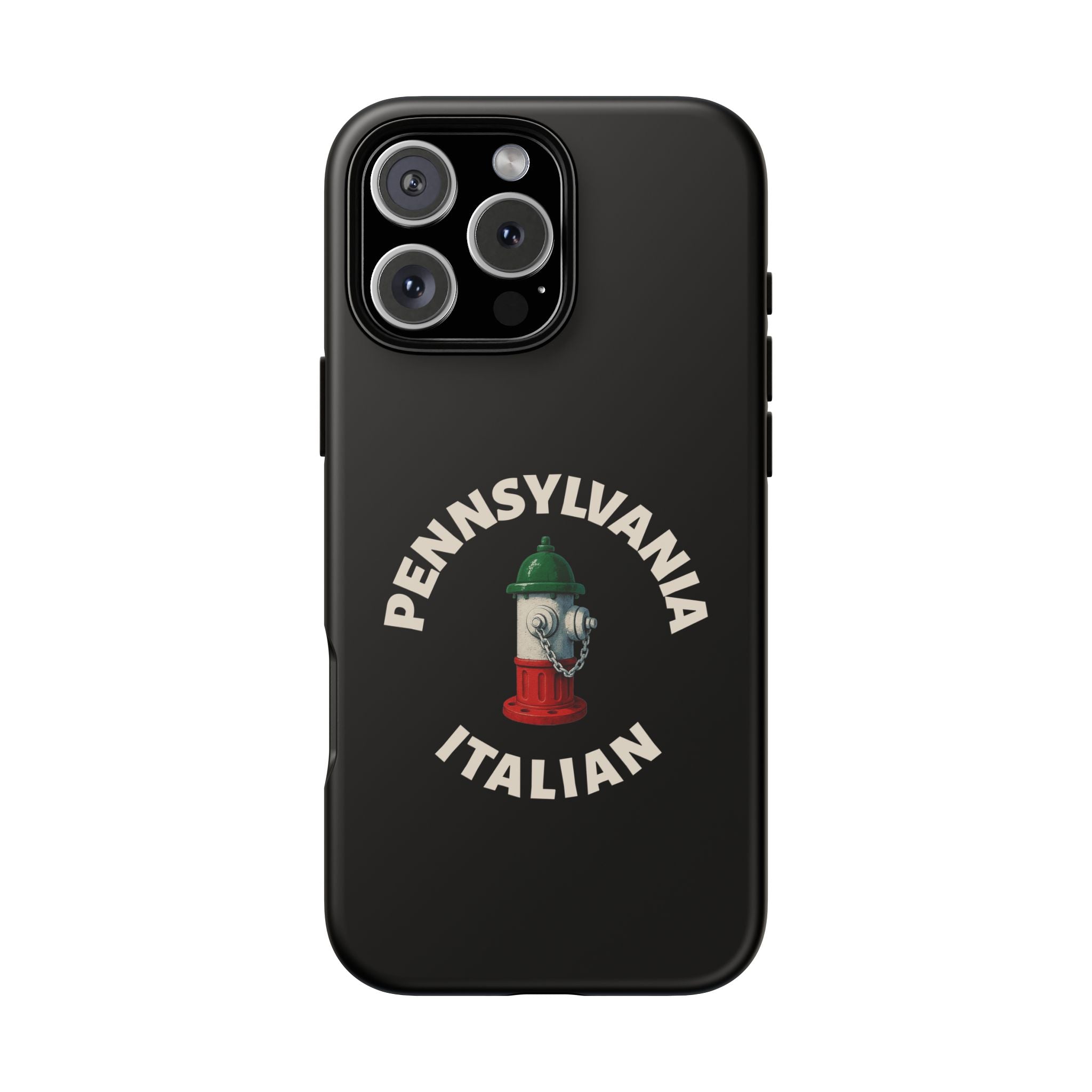 Pennsylvania Italian Black Phone Case, Tough Cases for iPhone, Gift for Italians, Stylish Phone Cover, Unique Phone Accessory