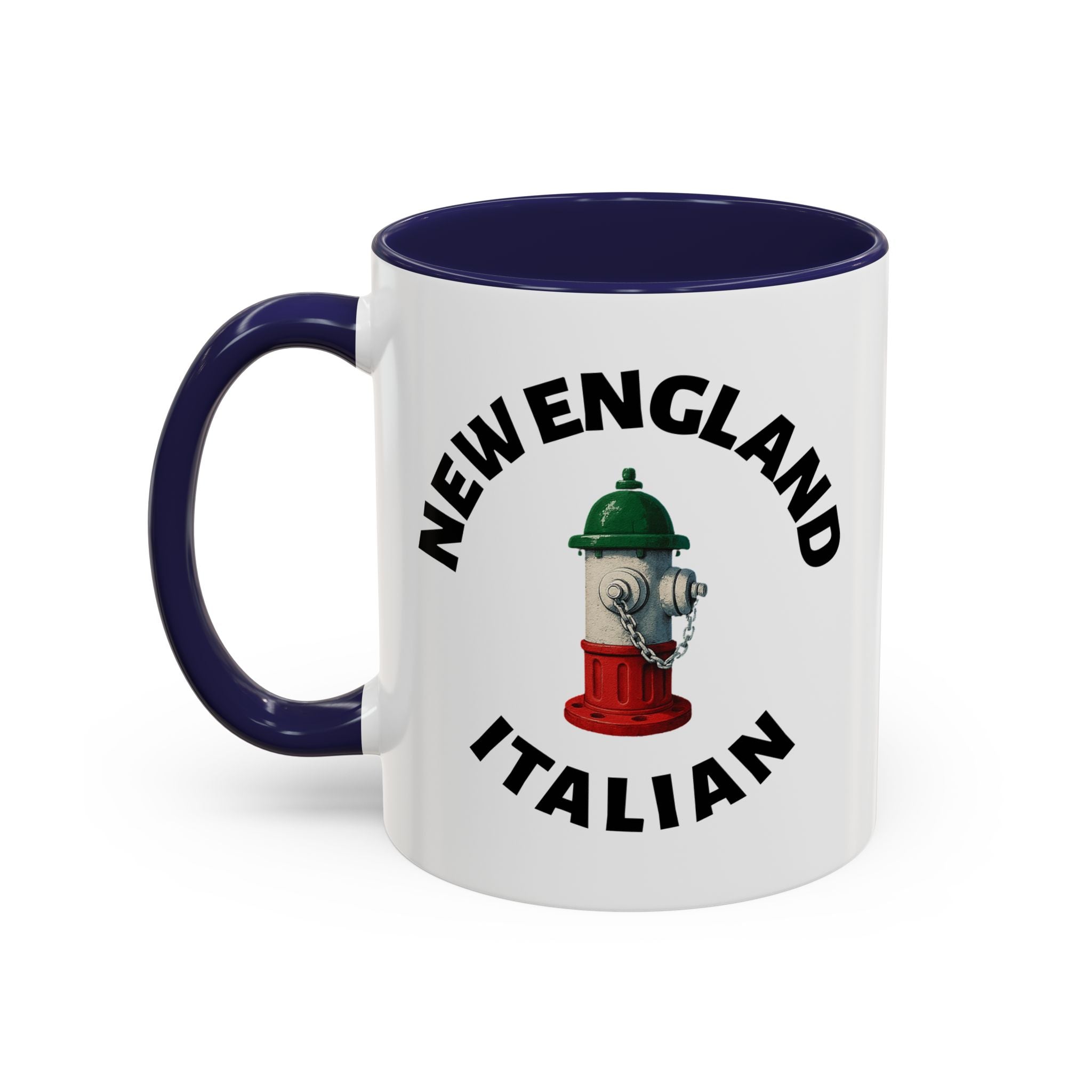 New England Coffee Mug with Fire Hydrant Design, Unique Gift for Italians, Fun Kitchen Decor