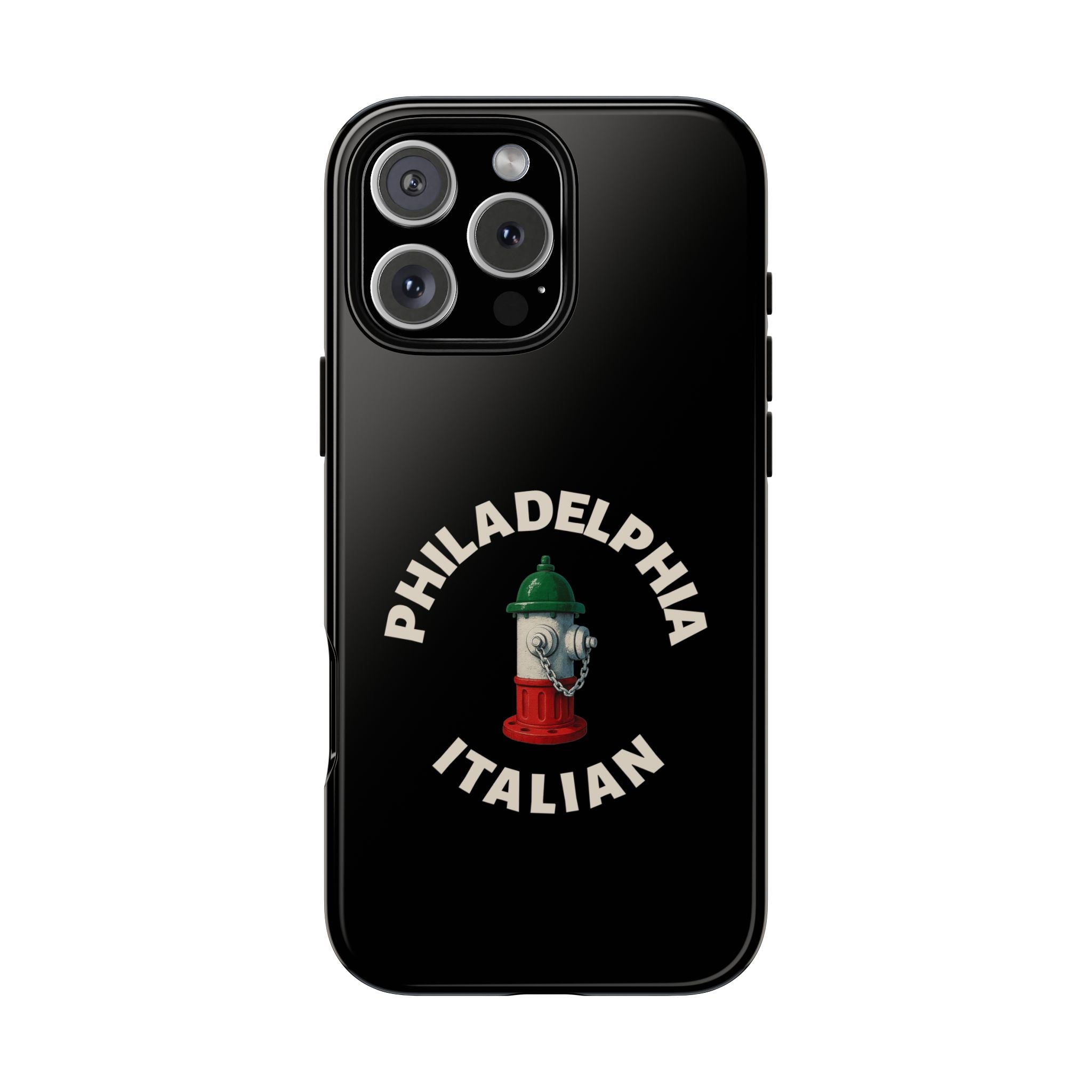 Philadelphia Italian Black Phone Case, Tough Cases for iPhone, Gift for Italians, Stylish Phone Cover, Unique Phone Accessory