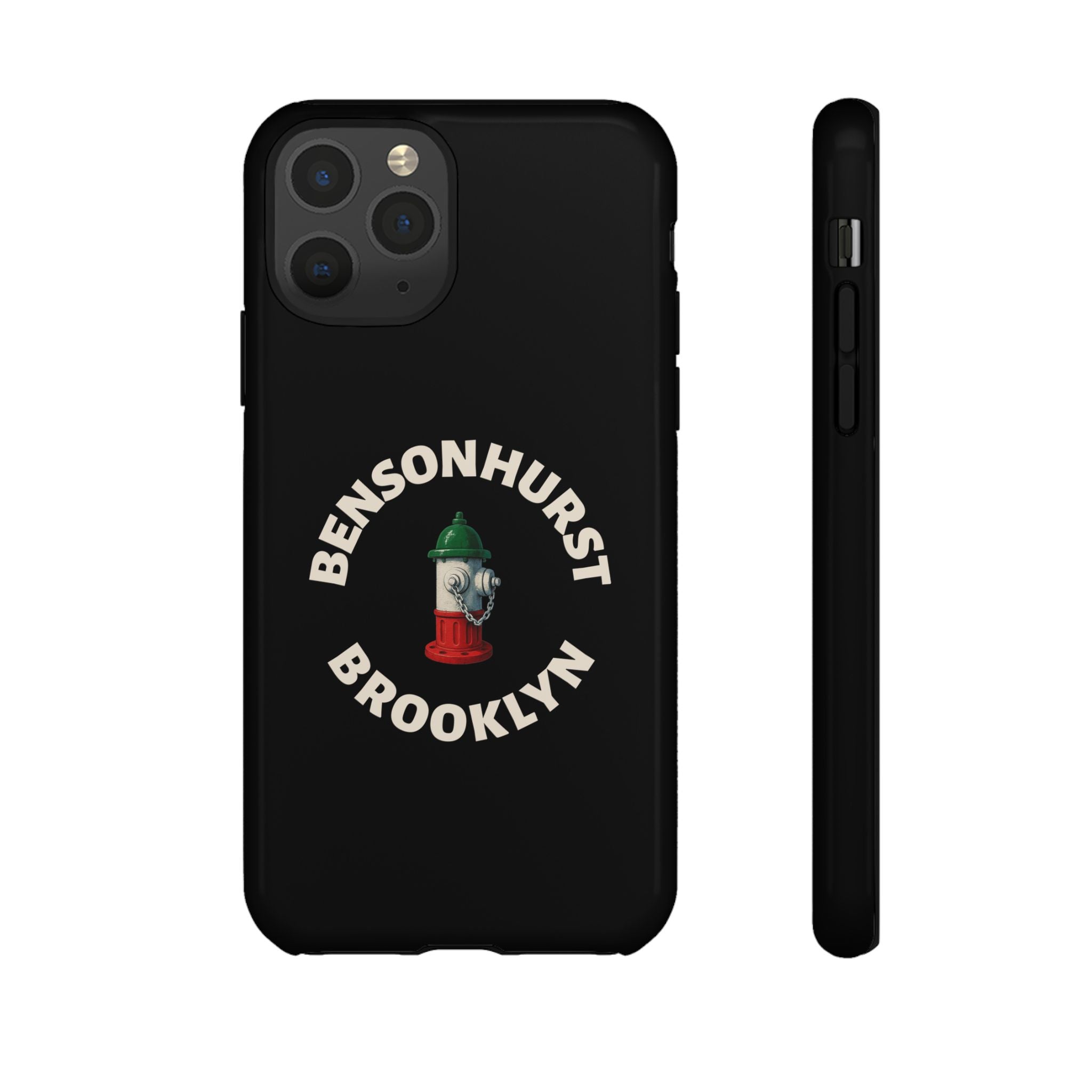 Bensonhurst Brooklyn Black Phone Case, Tough Cases for iPhone, Gift for Italians, Stylish Phone Cover, Unique Phone Accessory
