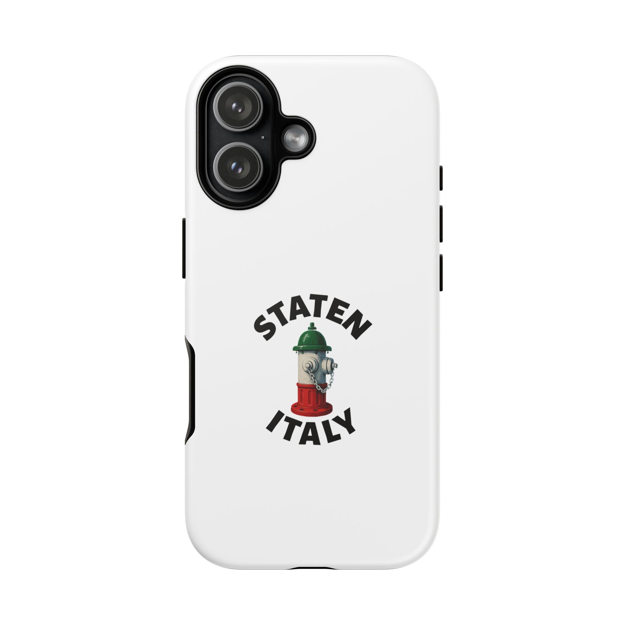 Staten Italy White Phone Case, Urban Style Phone Cover, Tough Smartphone Case, Gift for Italian Heritage, Fun Streetwear Accessories