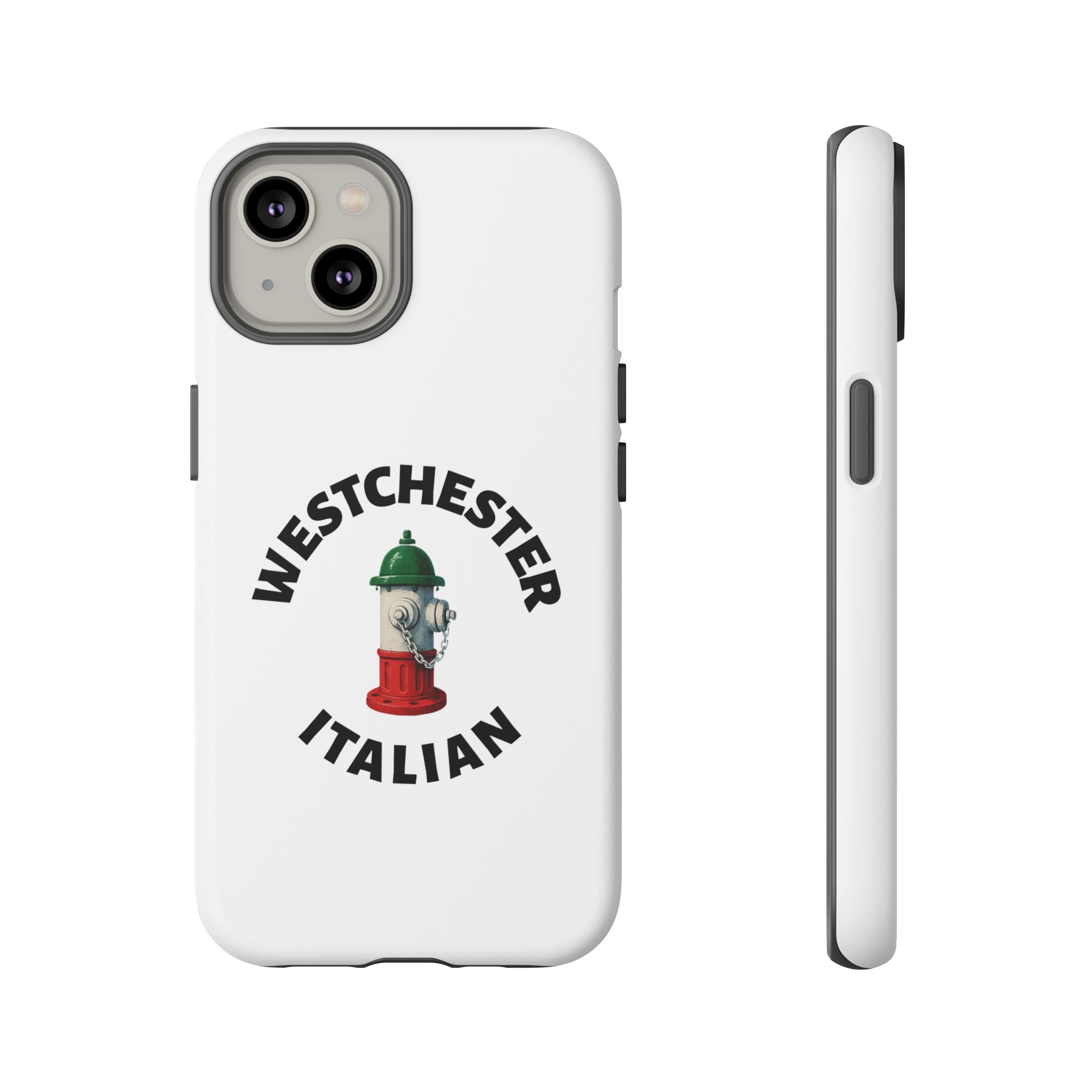 Westchester Italian White Phone Case, Urban Style Phone Cover, Tough Smartphone Case, Gift for Italian Heritage, Fun Streetwear Accessories