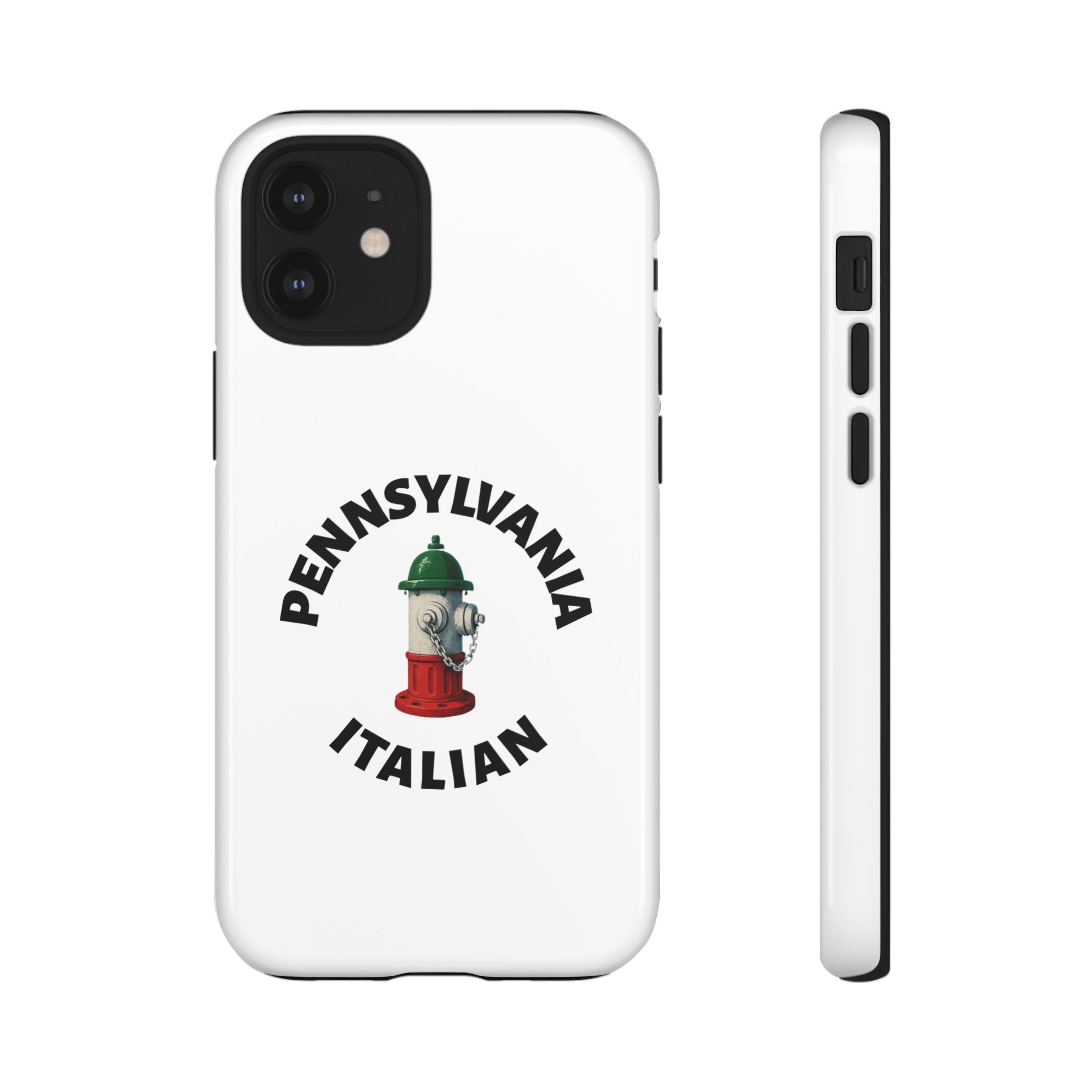 Pennsylvania Italian White Phone Case, Urban Style Phone Cover, Tough Smartphone Case, Gift for Italian Heritage, Fun Streetwear Accessories