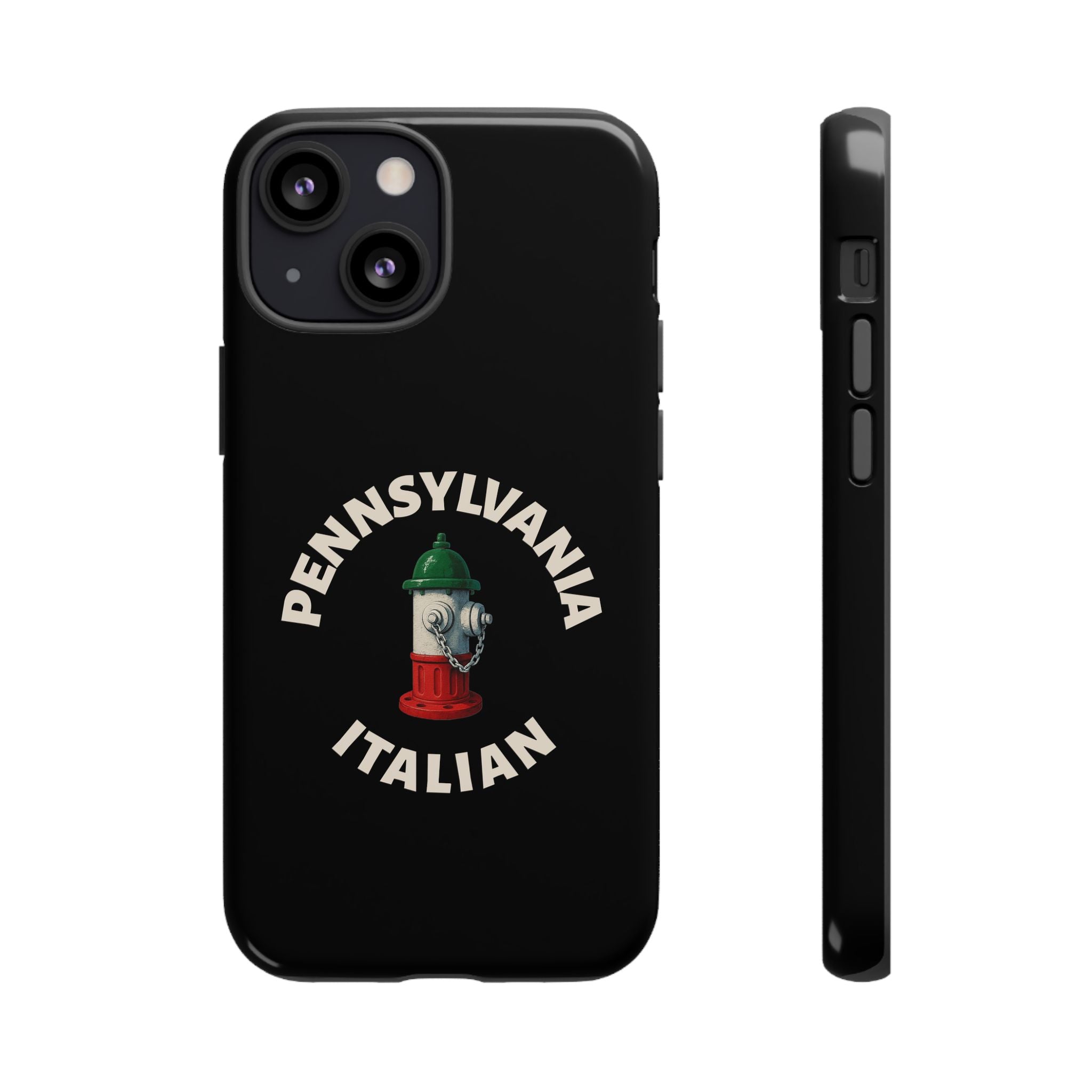Pennsylvania Italian Black Phone Case, Tough Cases for iPhone, Gift for Italians, Stylish Phone Cover, Unique Phone Accessory