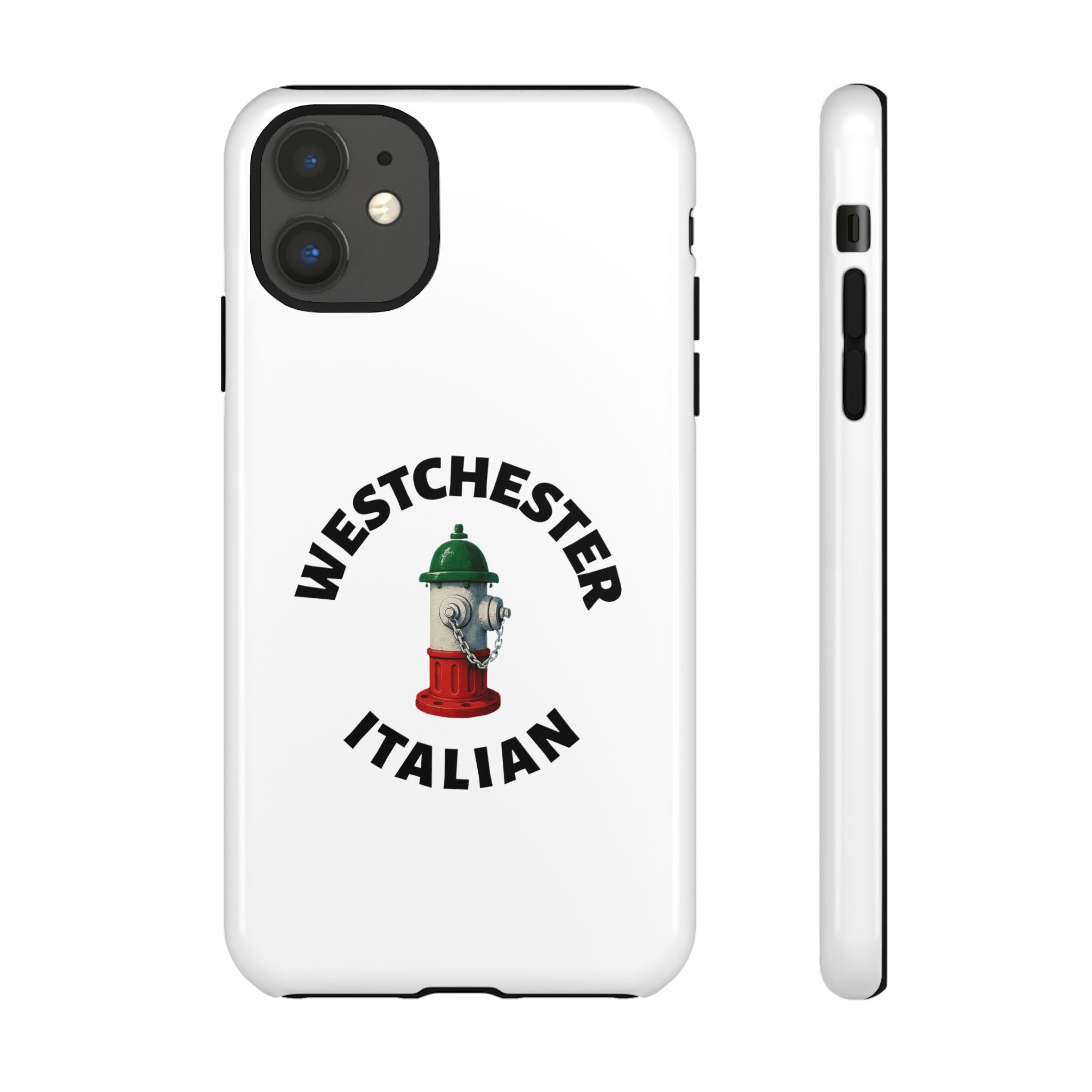 Westchester Italian White Phone Case, Urban Style Phone Cover, Tough Smartphone Case, Gift for Italian Heritage, Fun Streetwear Accessories