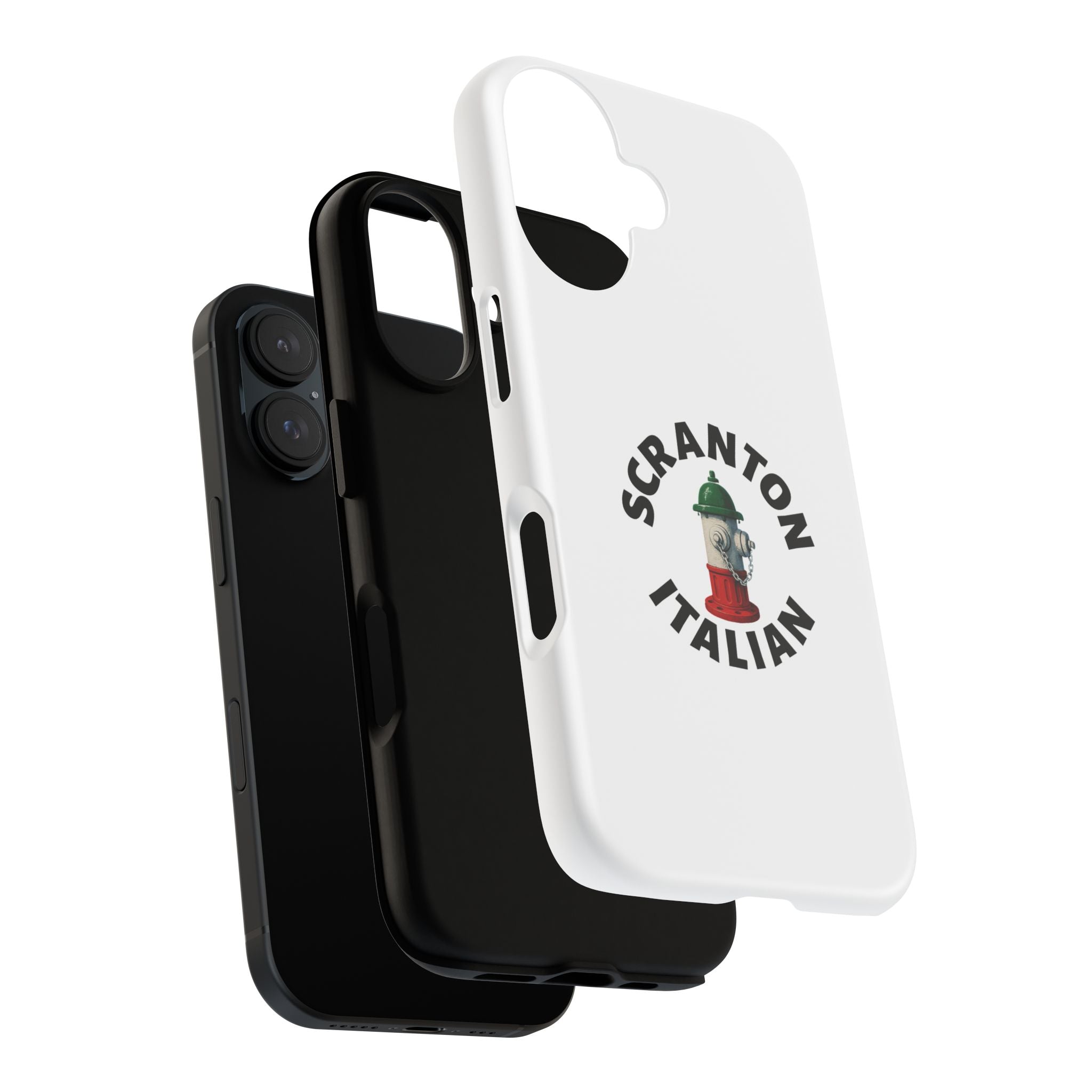 Scranton Italian White Phone Case, Urban Style Phone Cover, Tough Smartphone Case, Gift for Italian Heritage, Fun Streetwear Accessories