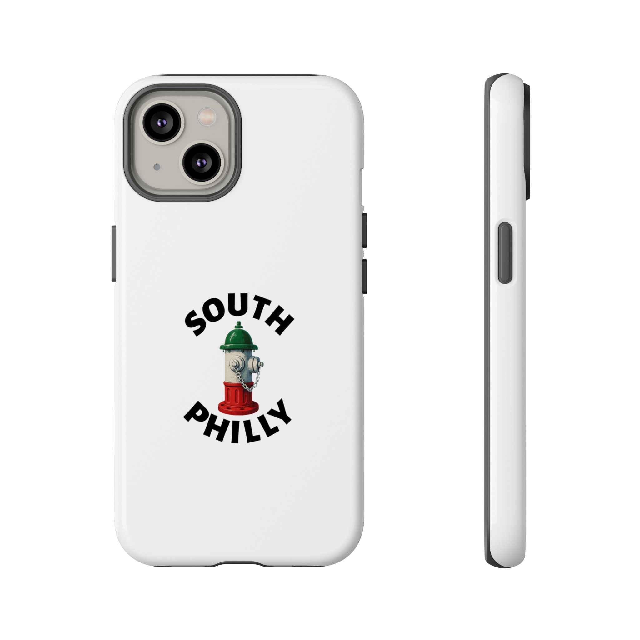 South Philly White Phone Case, Urban Style Phone Cover, Tough Smartphone Case, Gift for Italian Heritage, Fun Streetwear Accessories