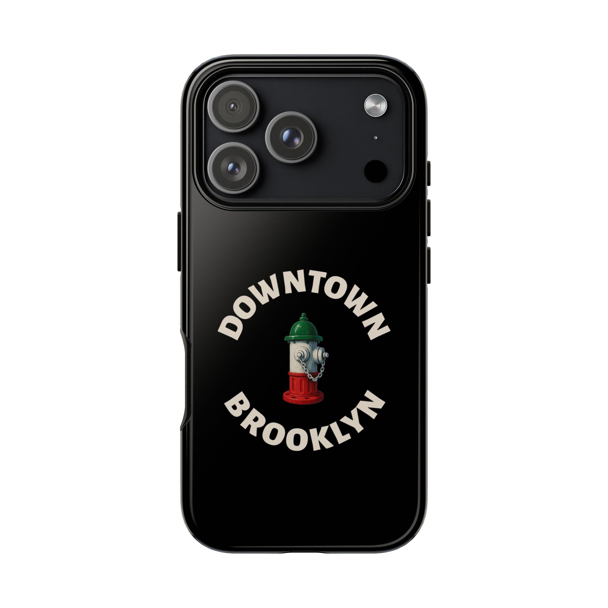 Downtown Brooklyn Black Phone Case, Tough Cases for iPhone, Gift for Italians, Stylish Phone Cover, Unique Phone Accessory