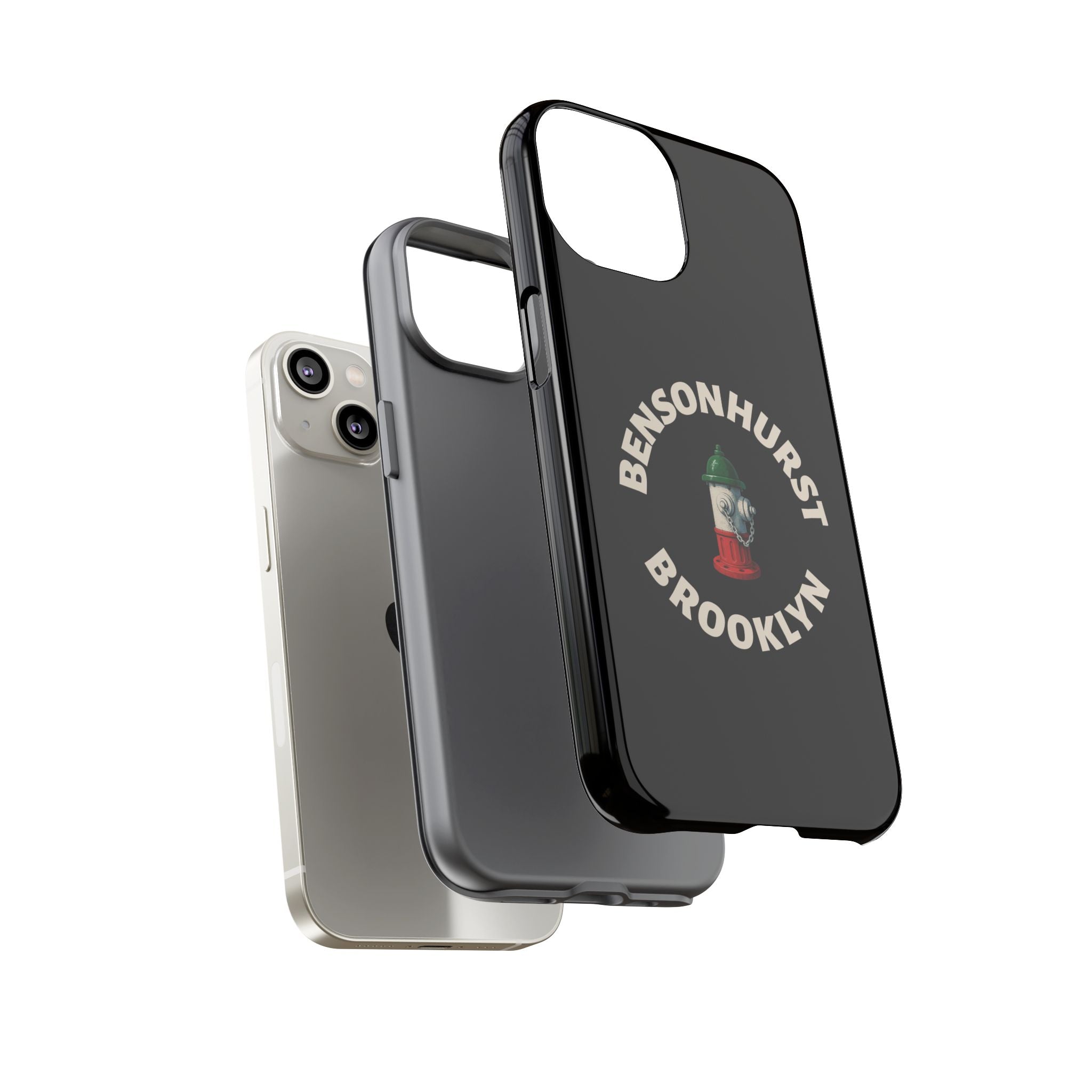 Bensonhurst Brooklyn Black Phone Case, Tough Cases for iPhone, Gift for Italians, Stylish Phone Cover, Unique Phone Accessory