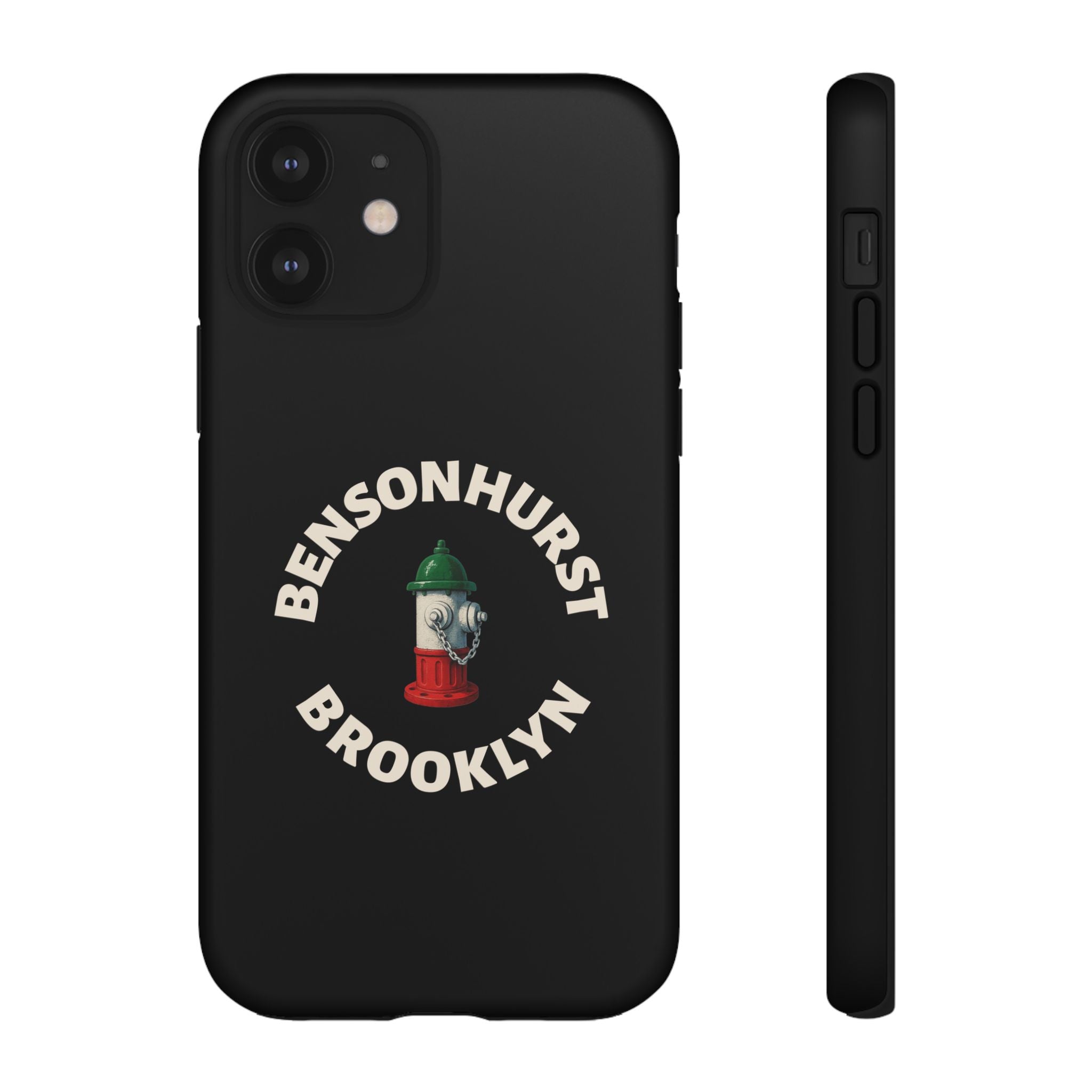 Bensonhurst Brooklyn Black Phone Case, Tough Cases for iPhone, Gift for Italians, Stylish Phone Cover, Unique Phone Accessory