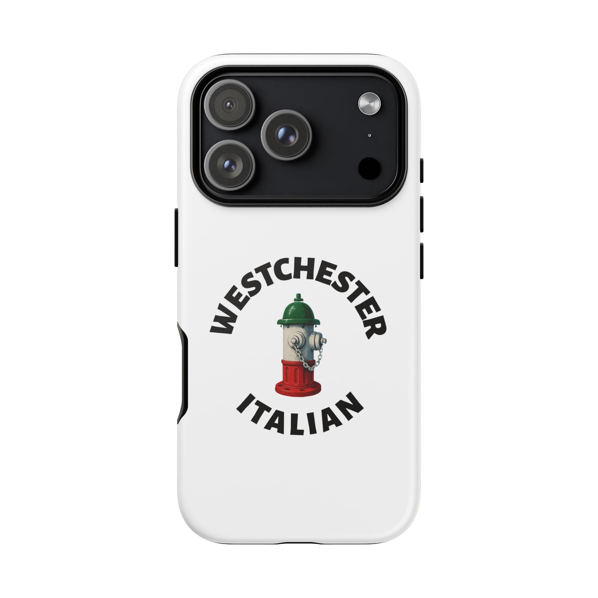 Westchester Italian White Phone Case, Urban Style Phone Cover, Tough Smartphone Case, Gift for Italian Heritage, Fun Streetwear Accessories