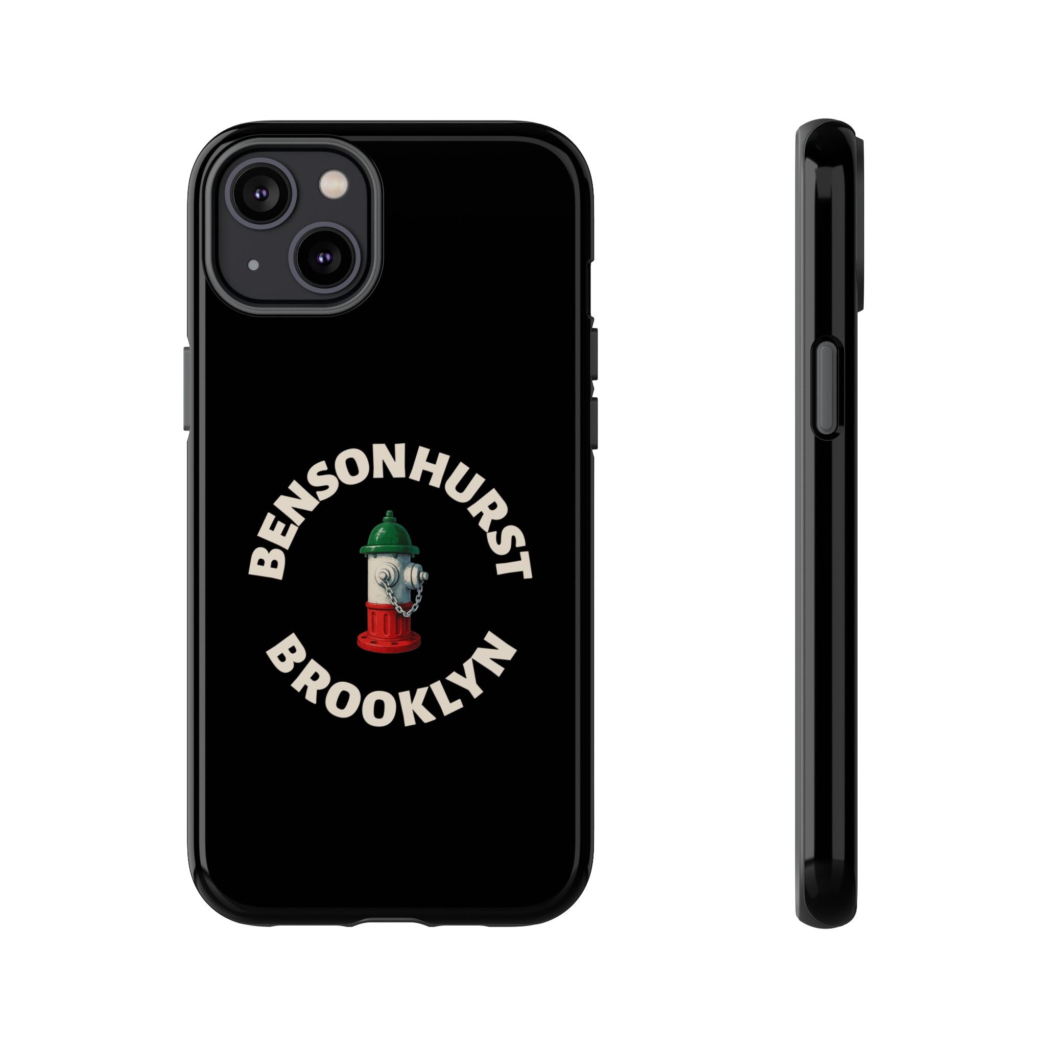Bensonhurst Brooklyn Black Phone Case, Tough Cases for iPhone, Gift for Italians, Stylish Phone Cover, Unique Phone Accessory
