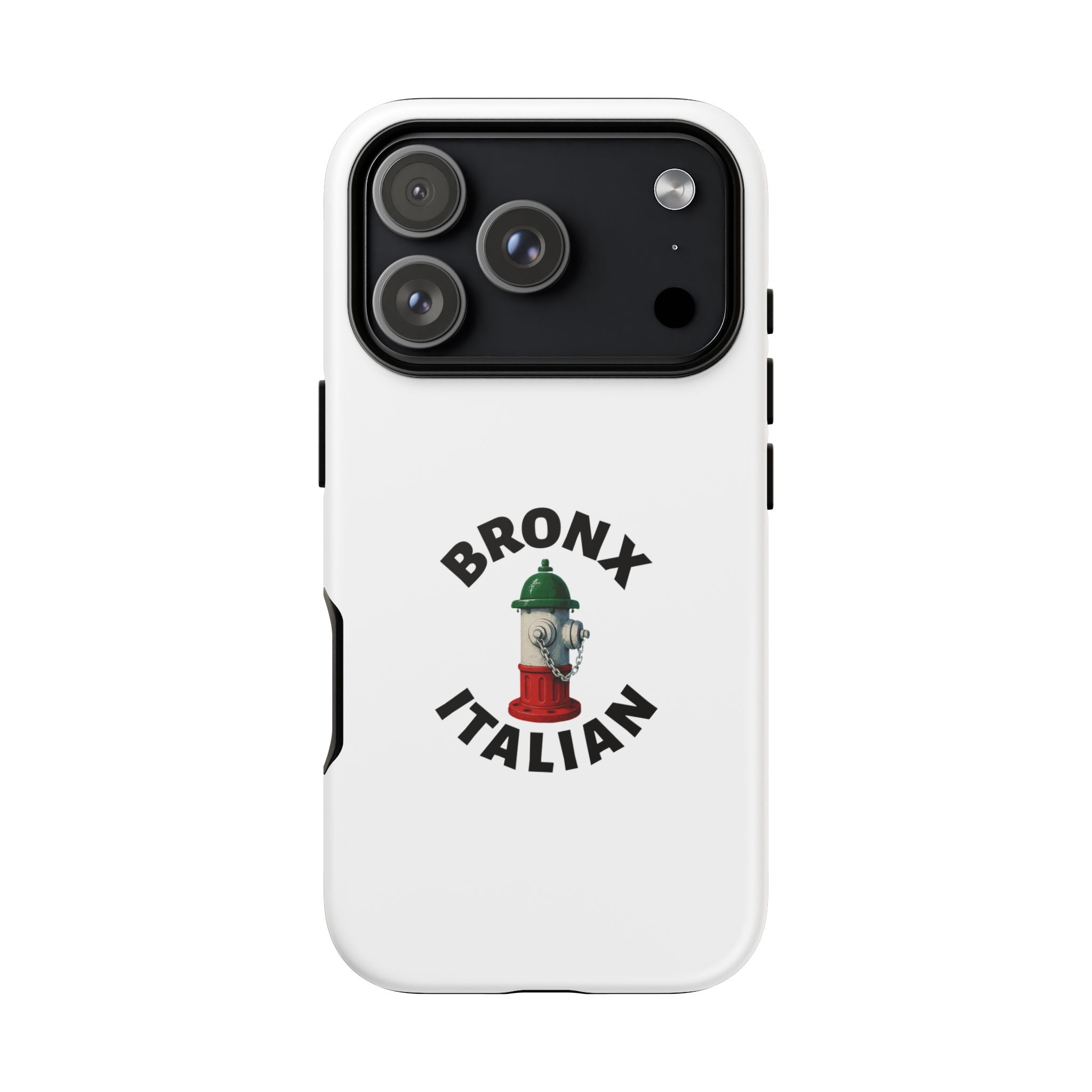 Bronx Italian White Phone Case, Urban Style Phone Cover, Tough Smartphone Case, Gift for Italian Heritage, Fun Streetwear Accessories