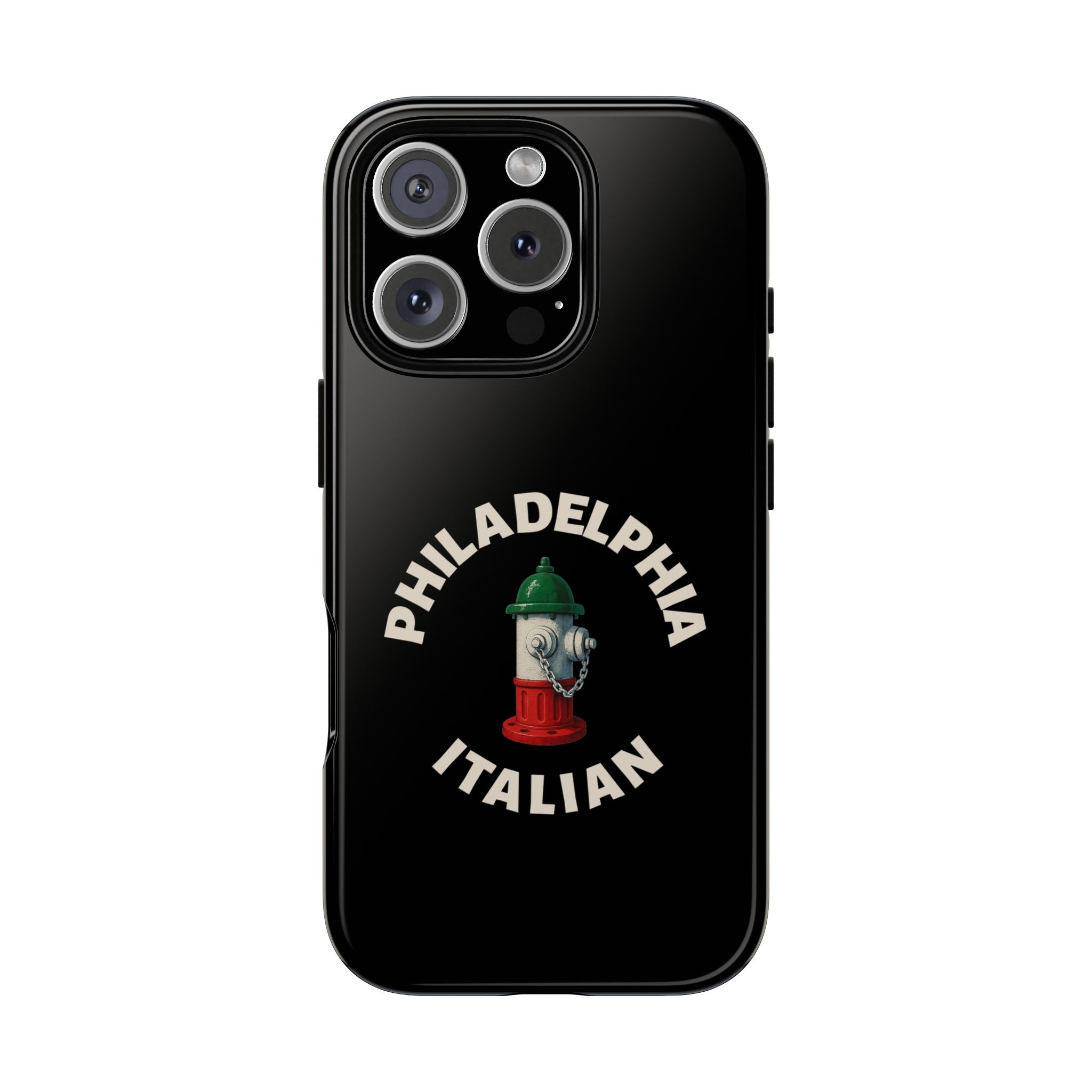 Philadelphia Italian Black Phone Case, Tough Cases for iPhone, Gift for Italians, Stylish Phone Cover, Unique Phone Accessory