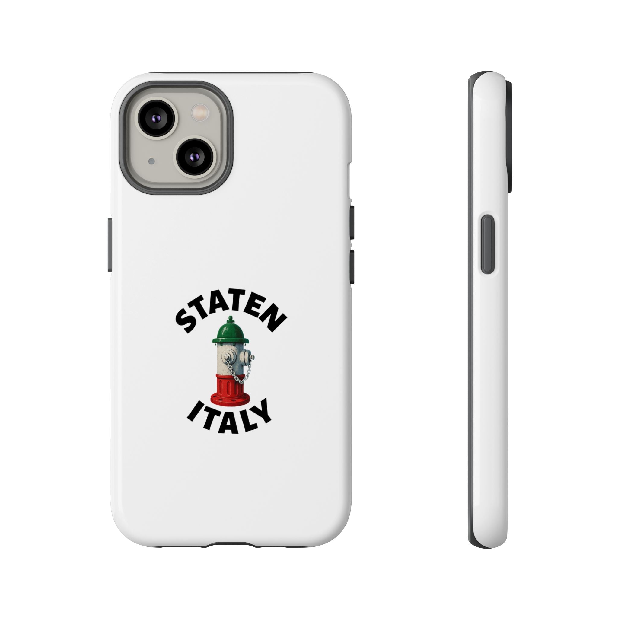 Staten Italy White Phone Case, Urban Style Phone Cover, Tough Smartphone Case, Gift for Italian Heritage, Fun Streetwear Accessories