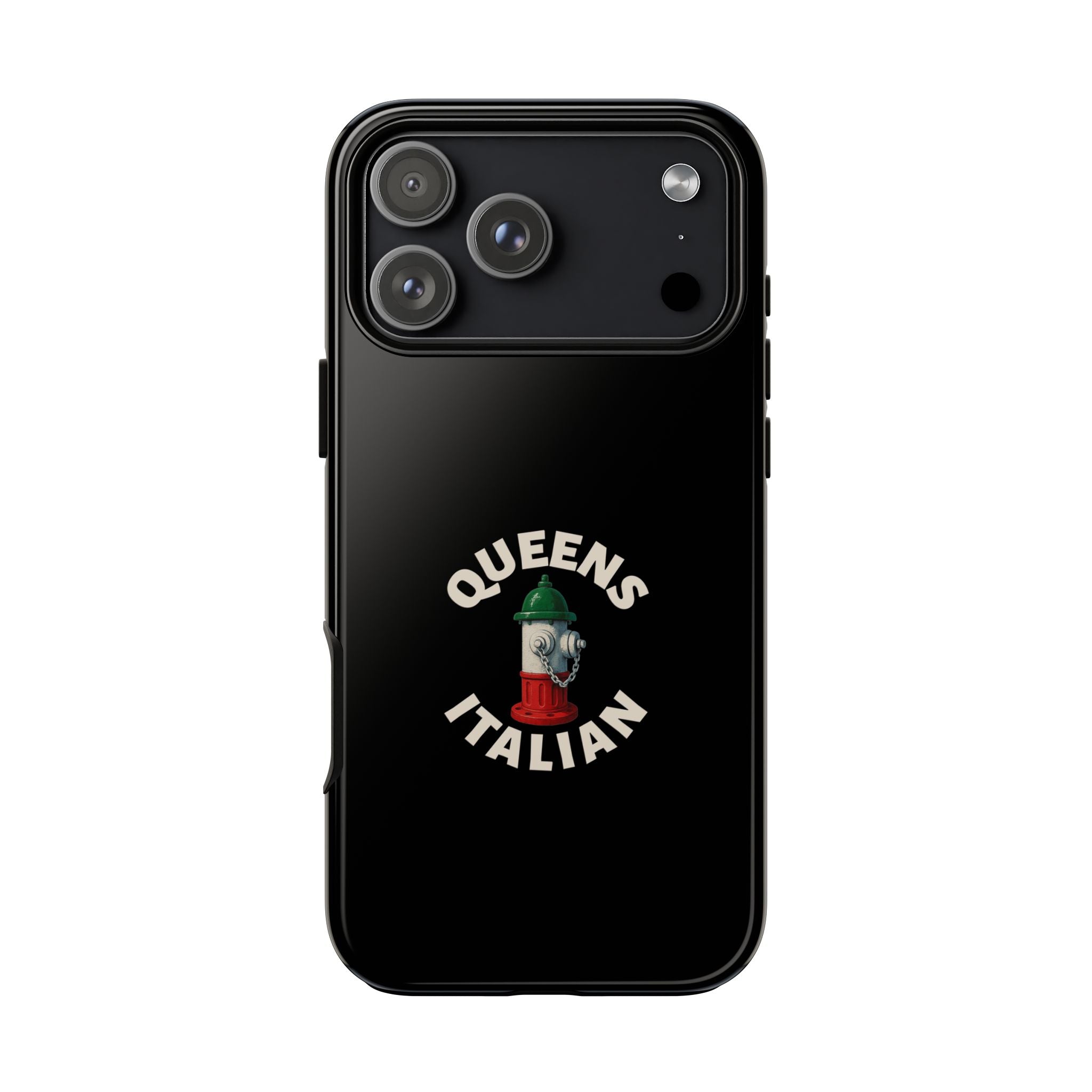 Queens Italian Black Phone Case, Tough Cases for iPhone, Gift for Italians, Stylish Phone Cover, Unique Phone Accessory