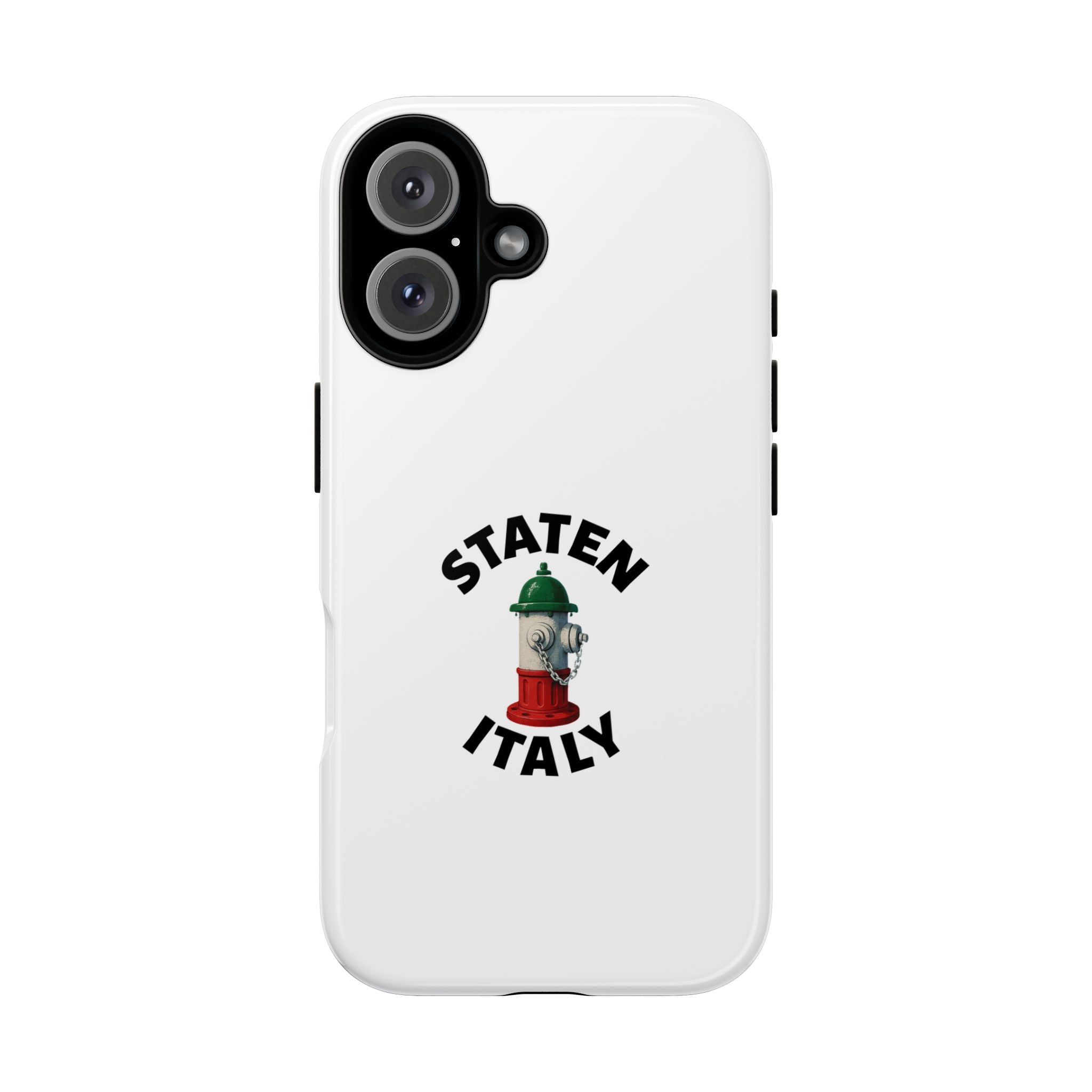 Staten Italy White Phone Case, Urban Style Phone Cover, Tough Smartphone Case, Gift for Italian Heritage, Fun Streetwear Accessories