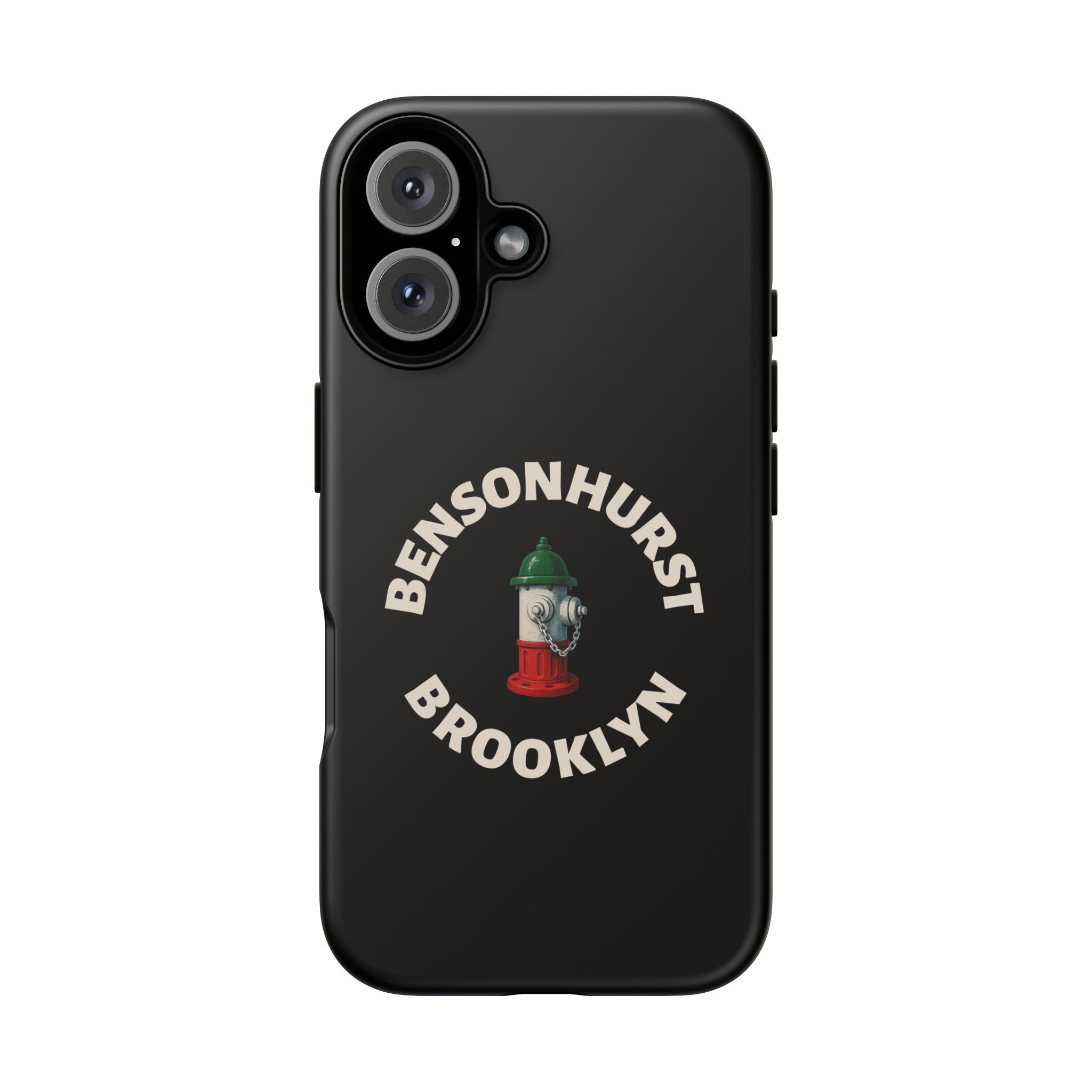 Bensonhurst Brooklyn Black Phone Case, Tough Cases for iPhone, Gift for Italians, Stylish Phone Cover, Unique Phone Accessory