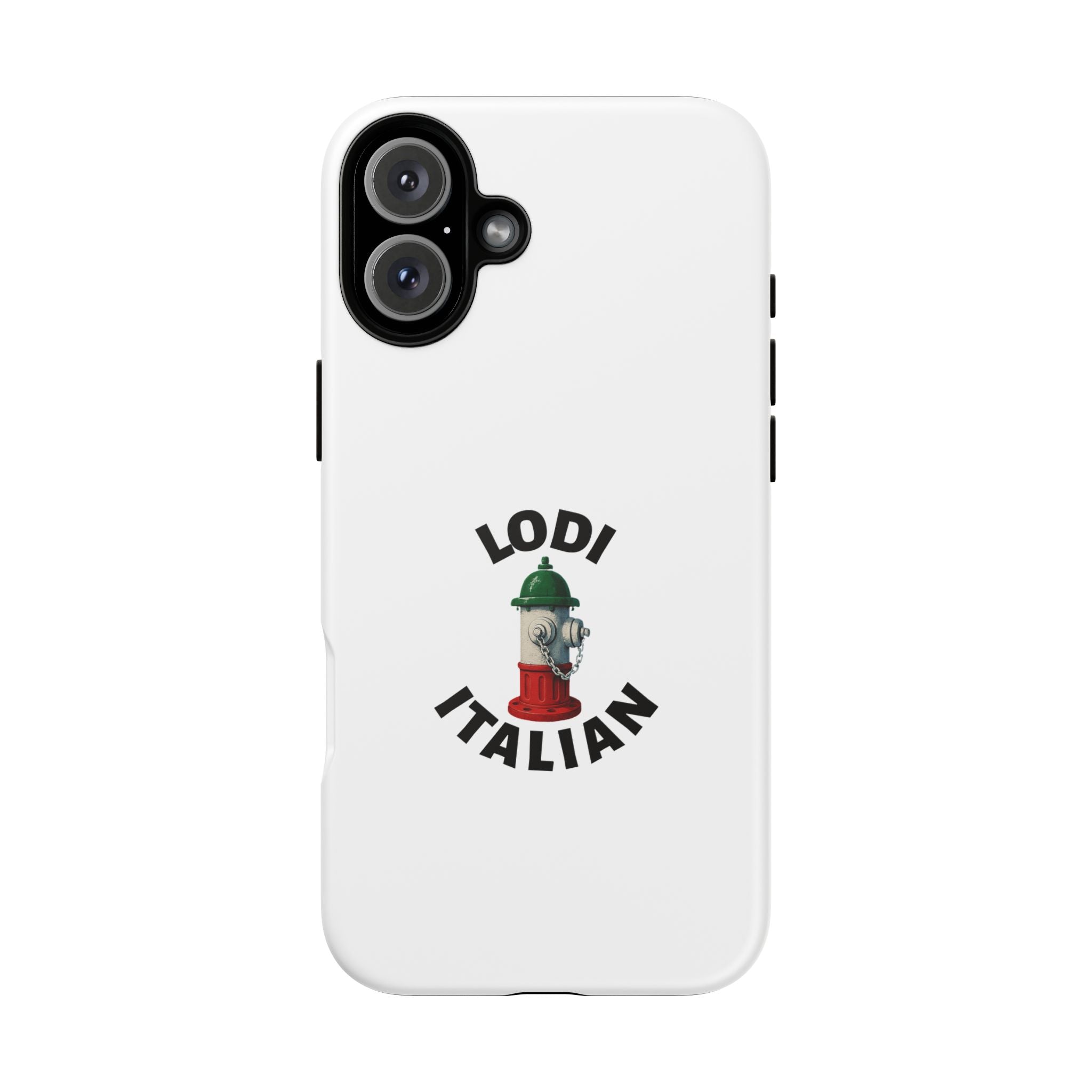 Lodi Italian White Phone Case, Urban Style Phone Cover, Tough Smartphone Case, Gift for Italian Heritage, Fun Streetwear Accessories