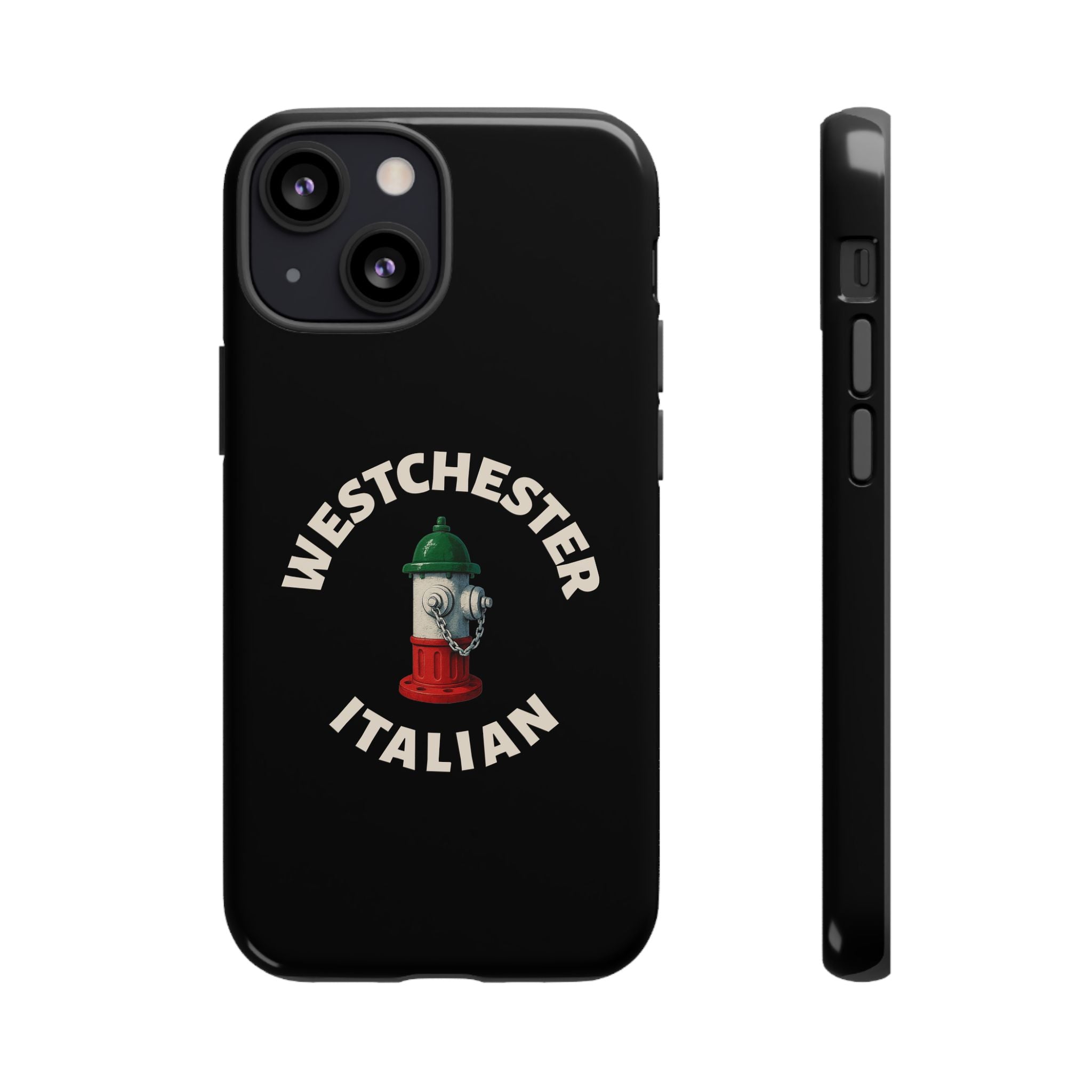 Westchester Italian Black Phone Case, Tough Cases for iPhone, Gift for Italians, Stylish Phone Cover, Unique Phone Accessory