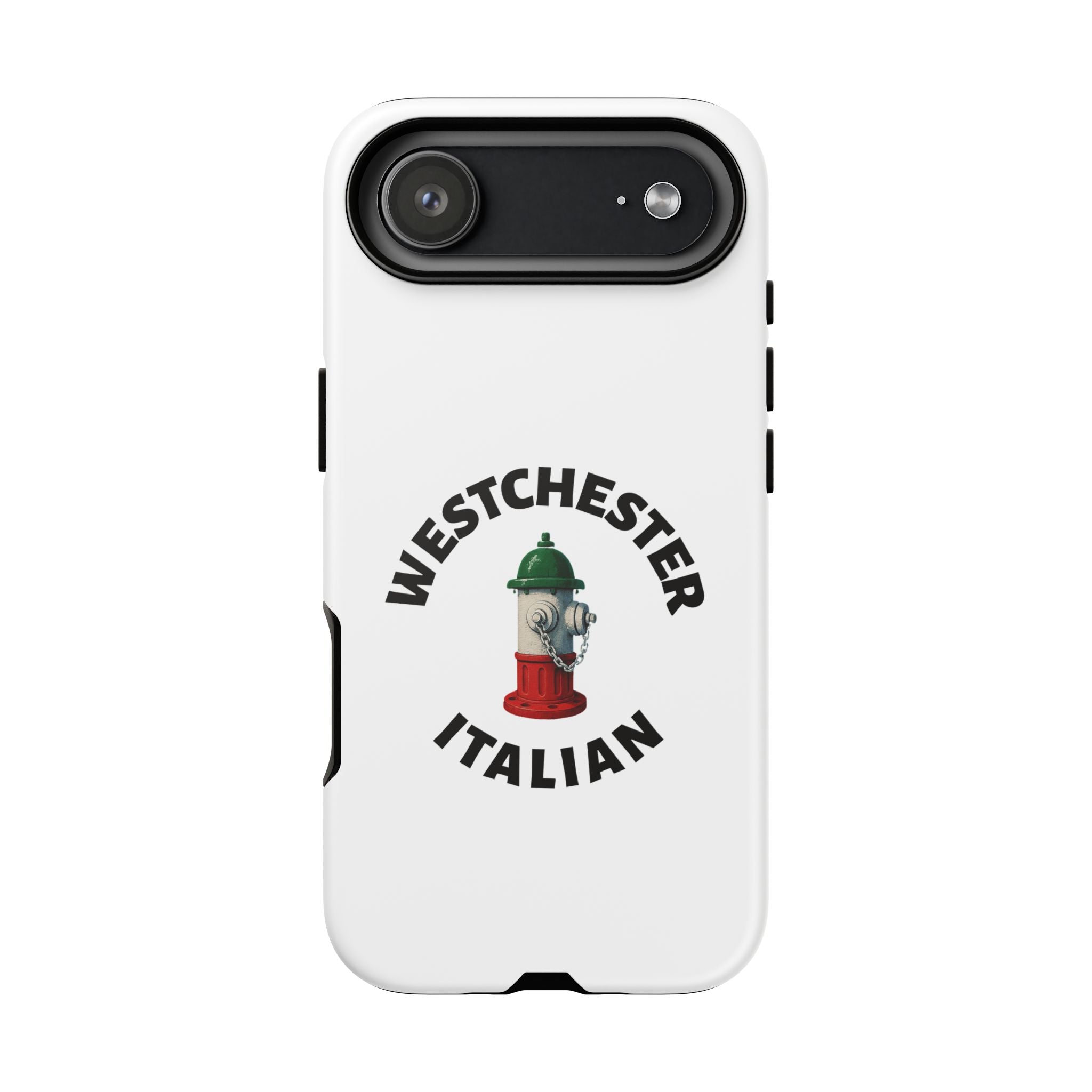 Westchester Italian White Phone Case, Urban Style Phone Cover, Tough Smartphone Case, Gift for Italian Heritage, Fun Streetwear Accessories