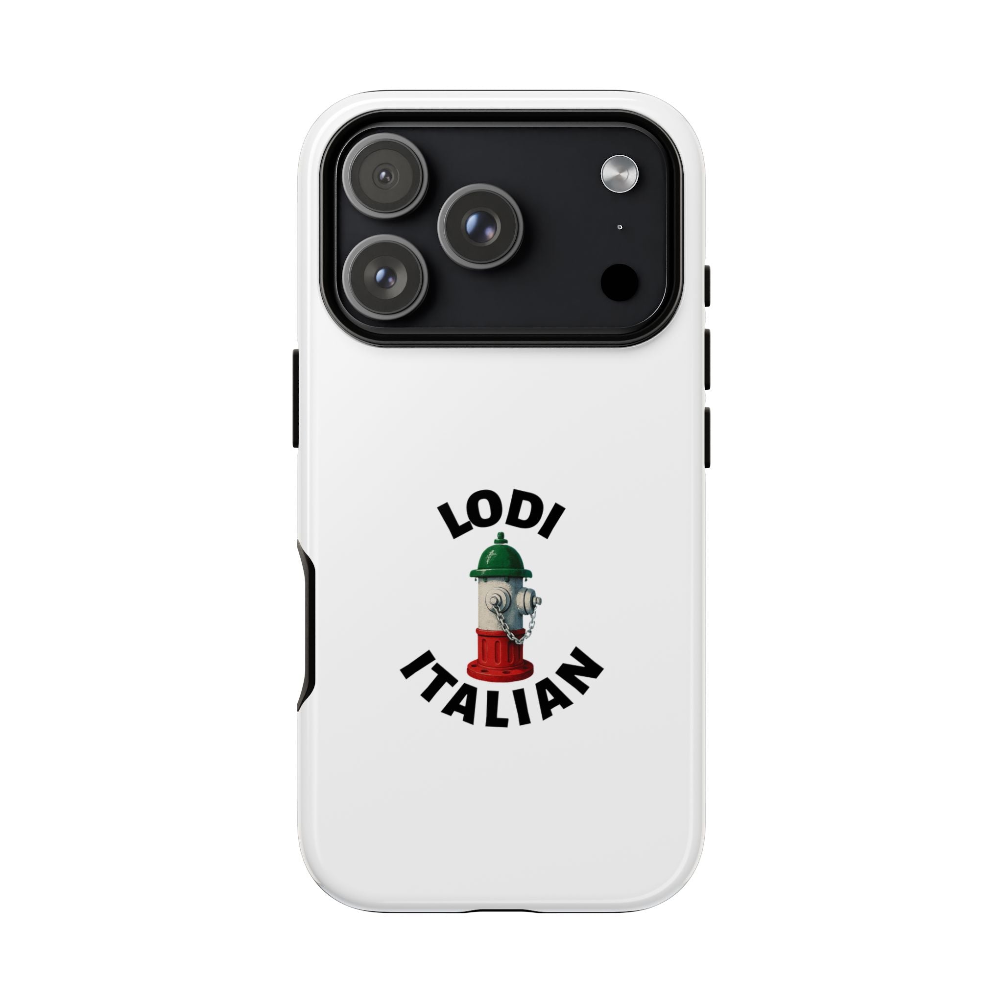 Lodi Italian White Phone Case, Urban Style Phone Cover, Tough Smartphone Case, Gift for Italian Heritage, Fun Streetwear Accessories