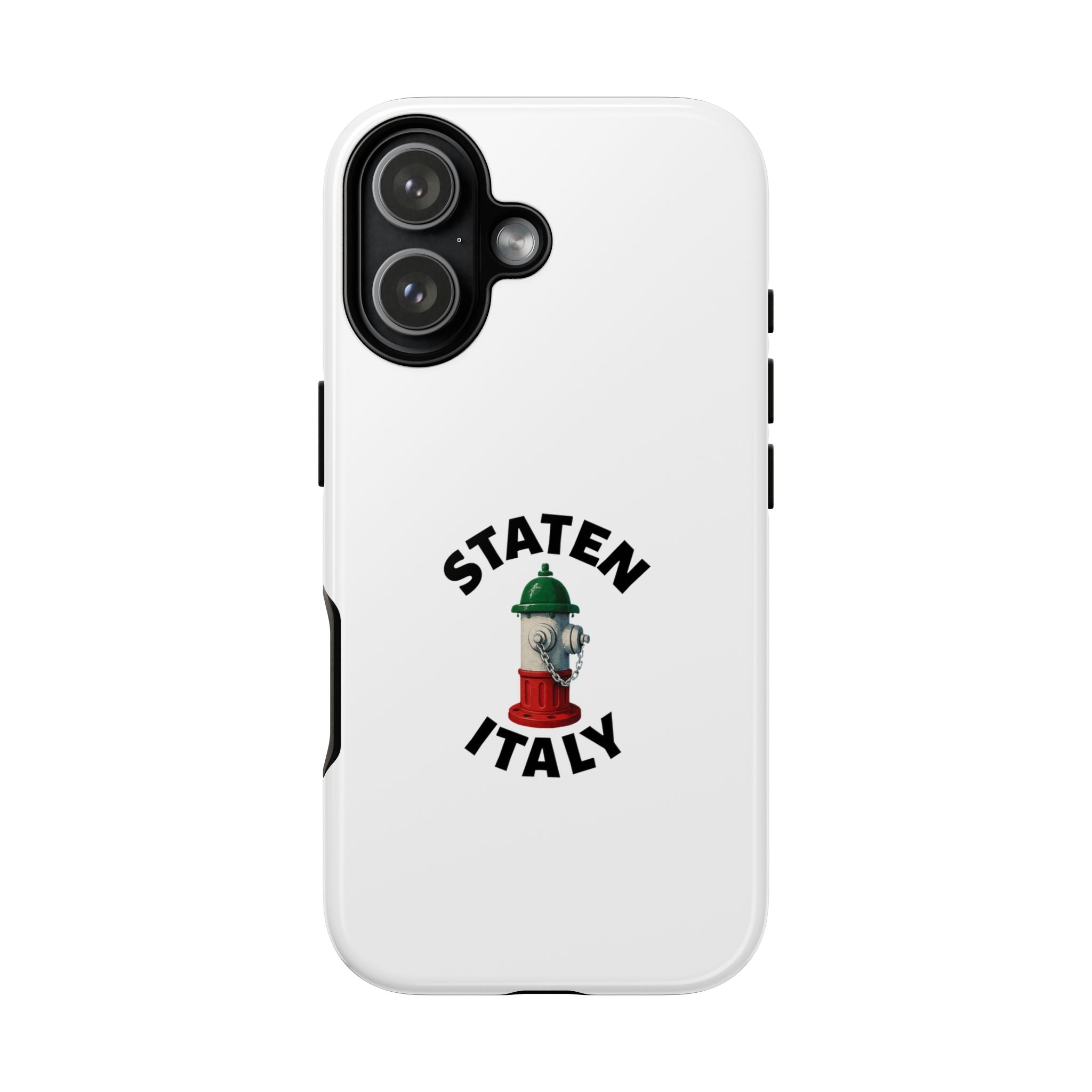 Staten Italy White Phone Case, Urban Style Phone Cover, Tough Smartphone Case, Gift for Italian Heritage, Fun Streetwear Accessories
