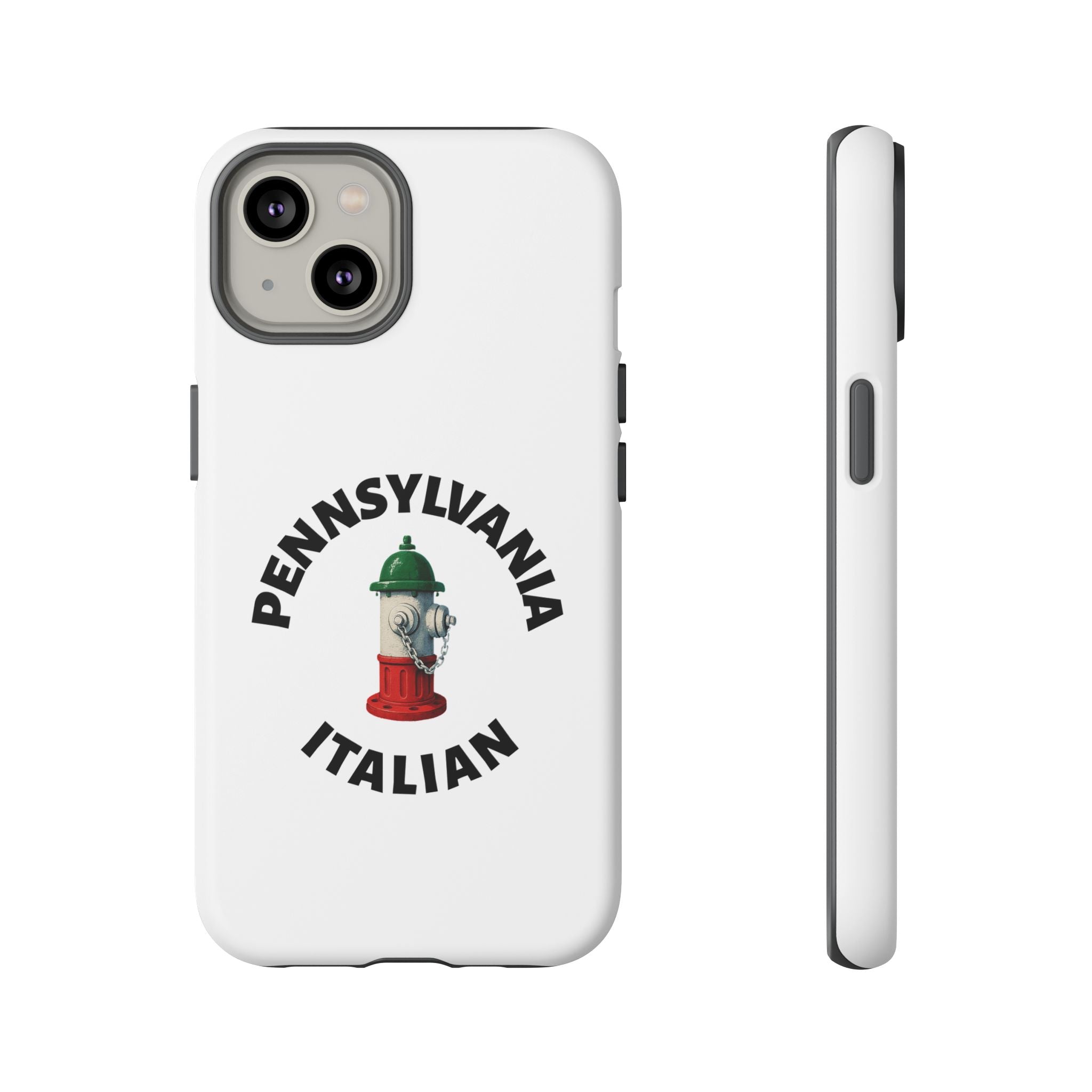 Pennsylvania Italian White Phone Case, Urban Style Phone Cover, Tough Smartphone Case, Gift for Italian Heritage, Fun Streetwear Accessories