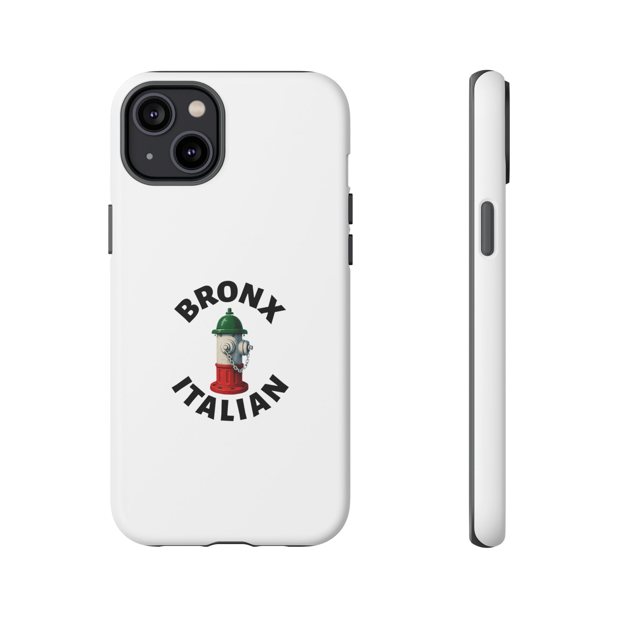 Bronx Italian White Phone Case, Urban Style Phone Cover, Tough Smartphone Case, Gift for Italian Heritage, Fun Streetwear Accessories