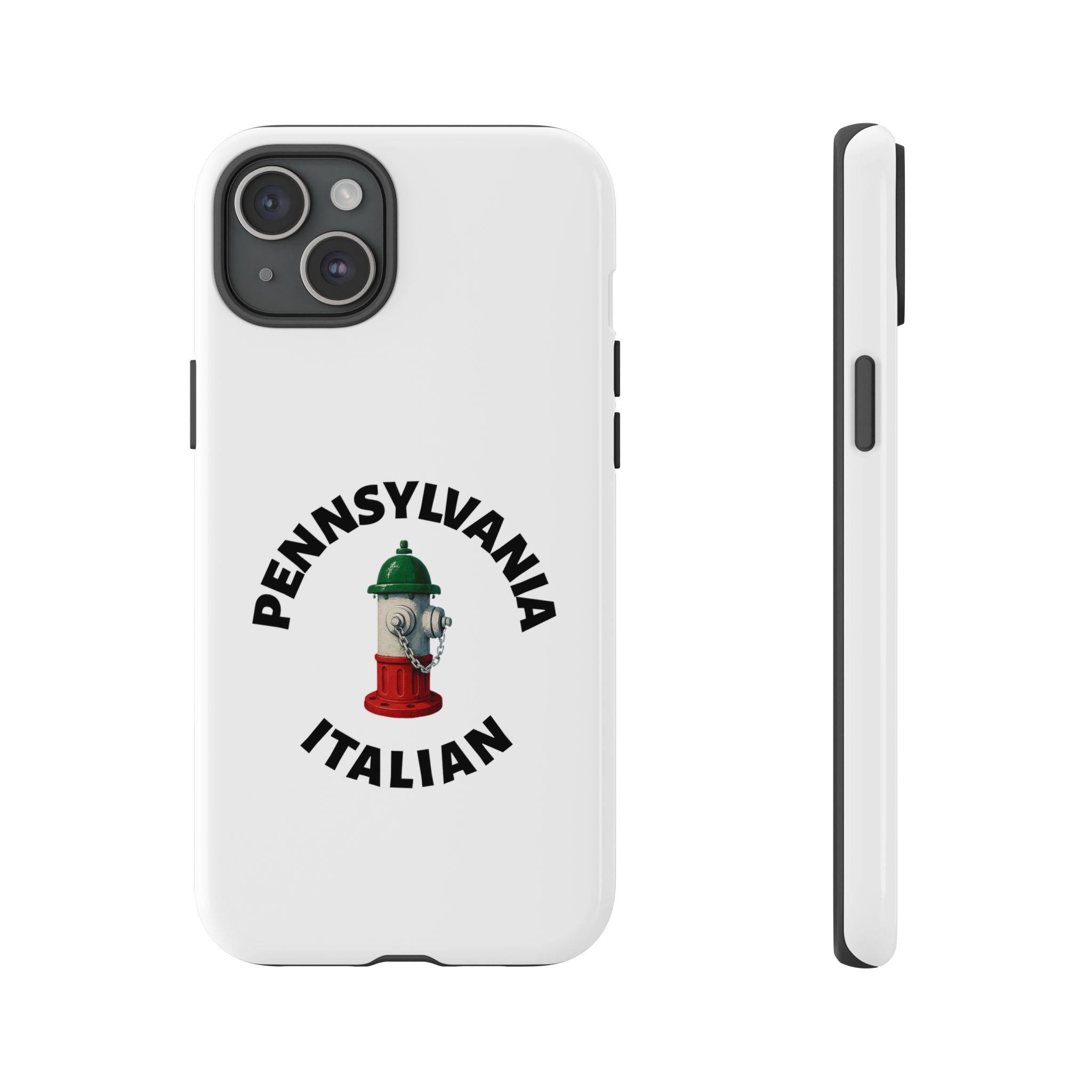 Pennsylvania Italian White Phone Case, Urban Style Phone Cover, Tough Smartphone Case, Gift for Italian Heritage, Fun Streetwear Accessories