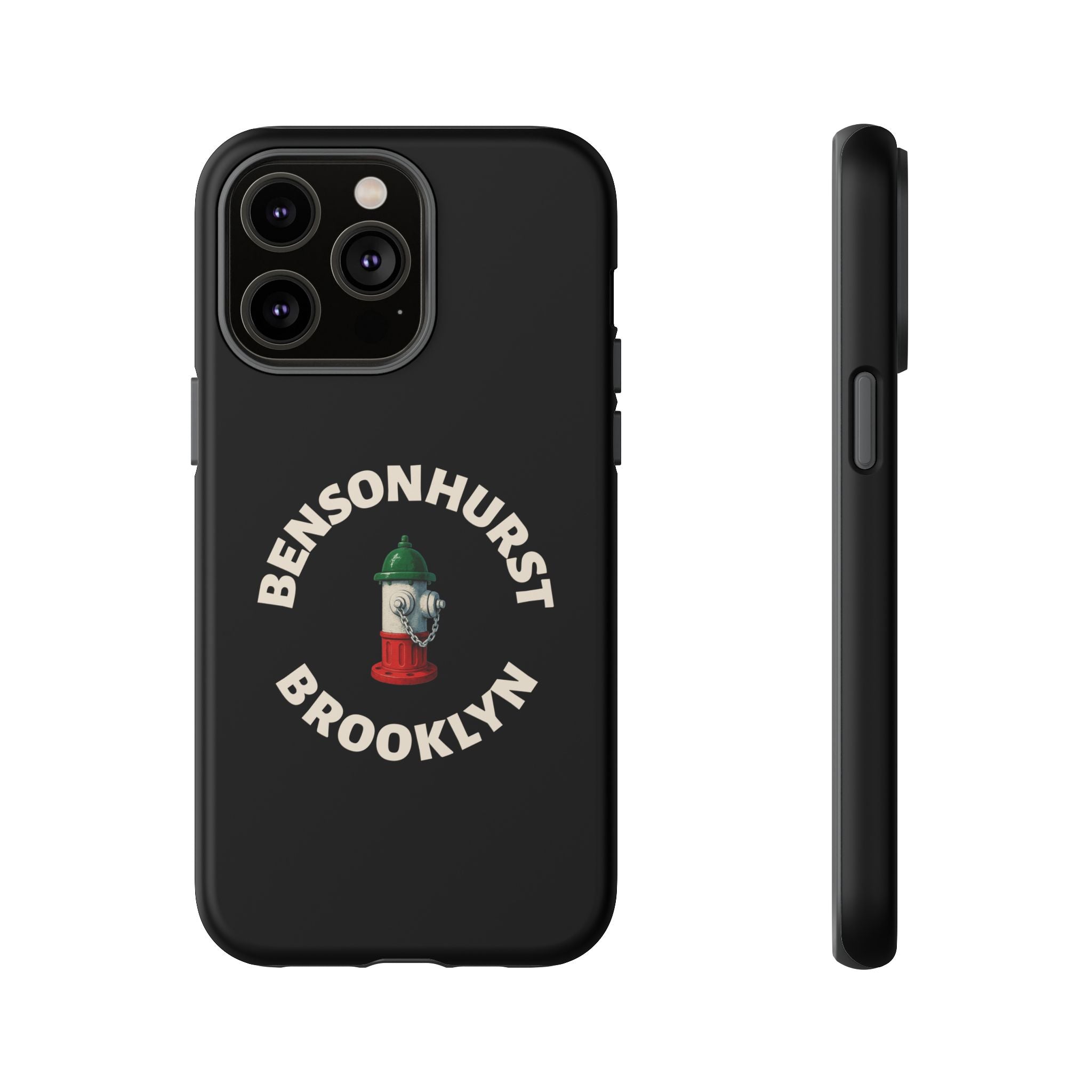 Bensonhurst Brooklyn Black Phone Case, Tough Cases for iPhone, Gift for Italians, Stylish Phone Cover, Unique Phone Accessory