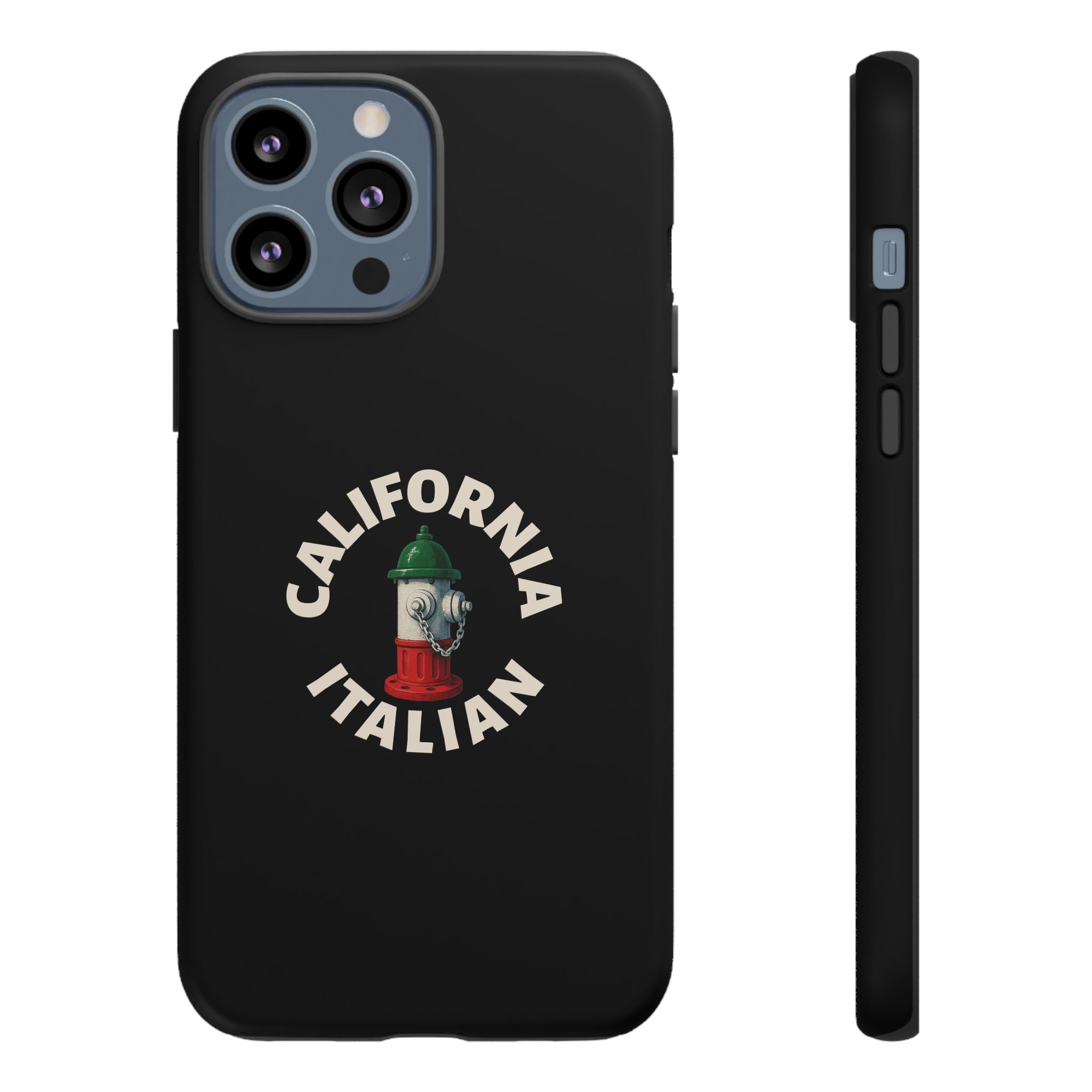 California Italian Black Phone Case, Tough Cases for iPhone, Gift for Italians, Stylish Phone Cover, Unique Phone Accessory