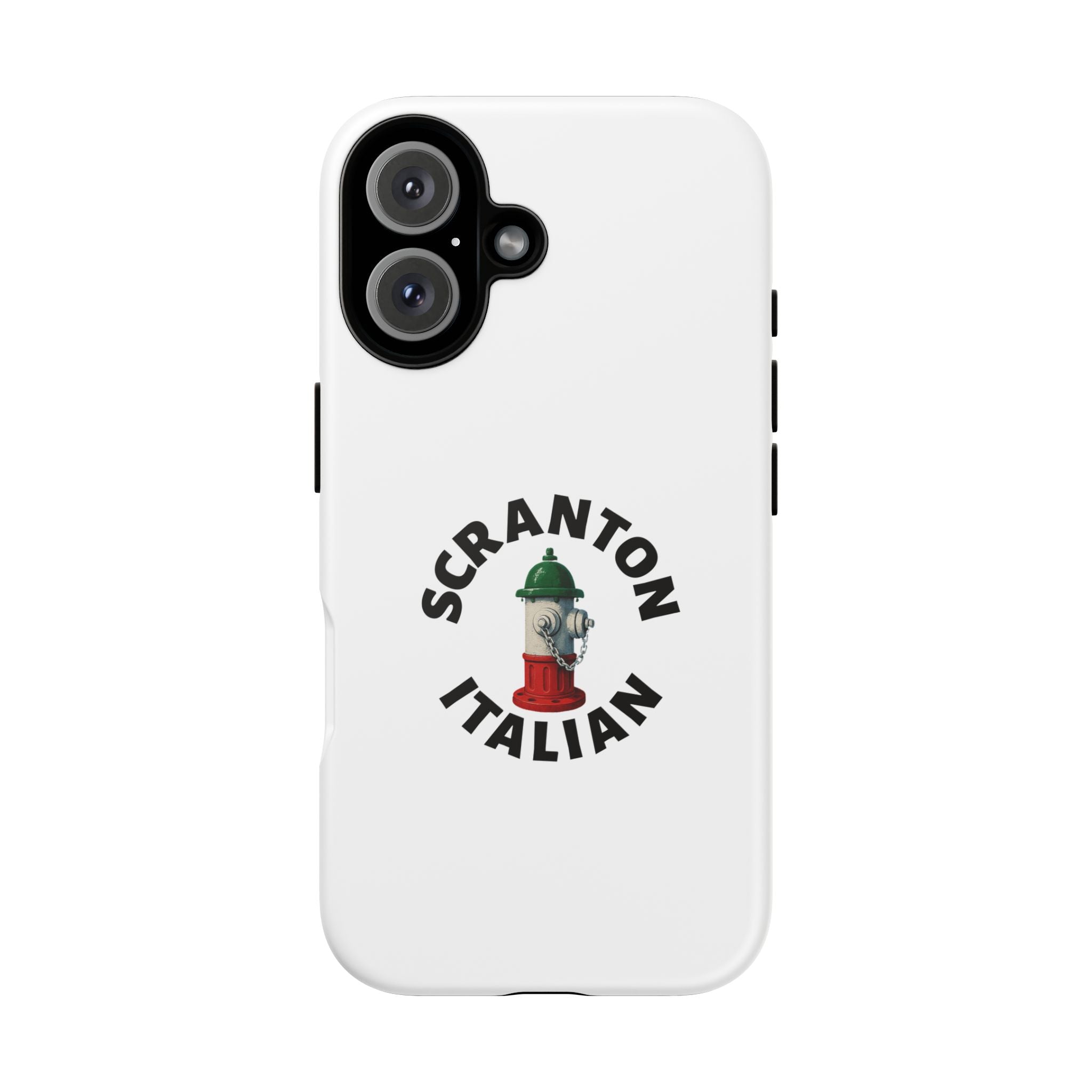 Scranton Italian White Phone Case, Urban Style Phone Cover, Tough Smartphone Case, Gift for Italian Heritage, Fun Streetwear Accessories