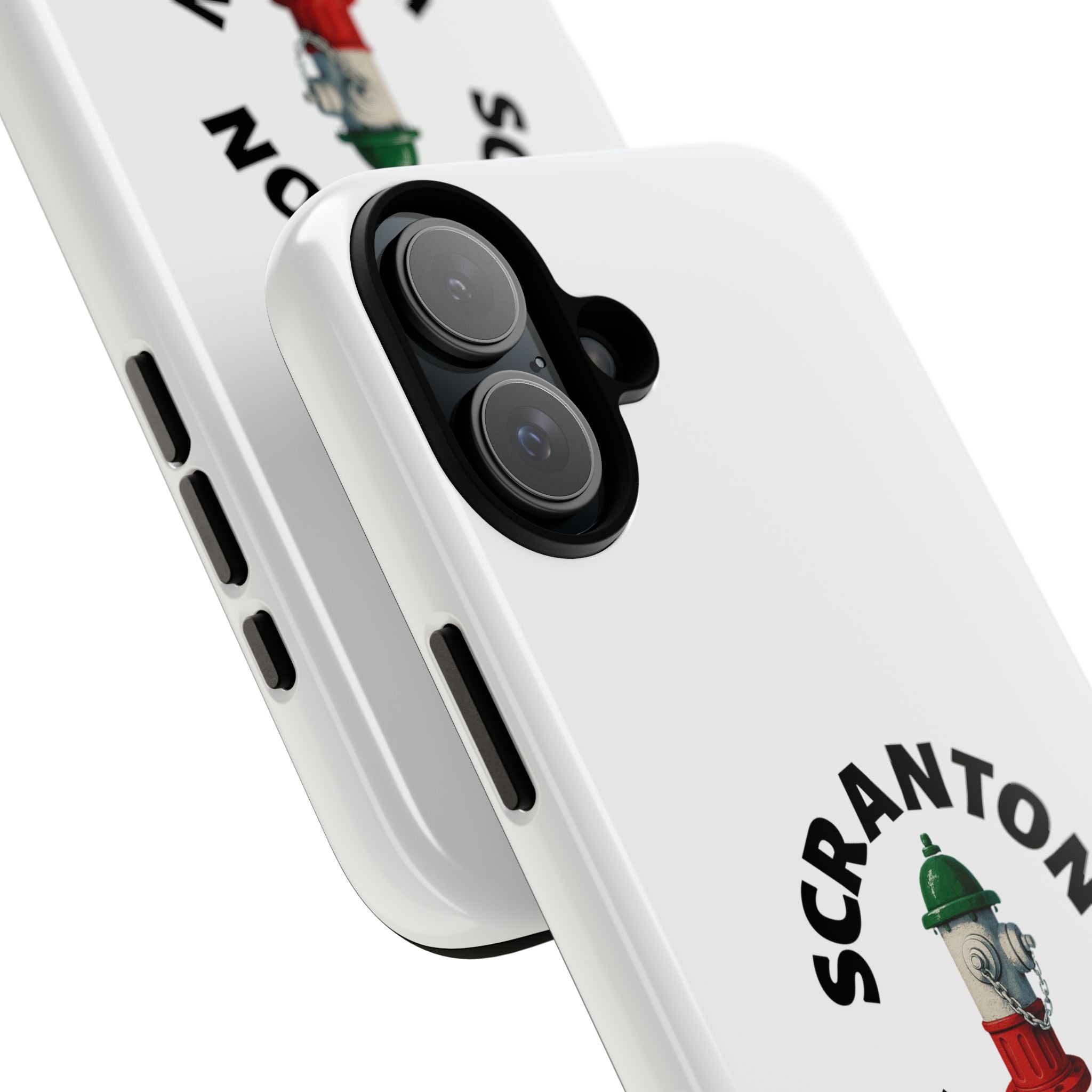 Scranton Italian White Phone Case, Urban Style Phone Cover, Tough Smartphone Case, Gift for Italian Heritage, Fun Streetwear Accessories