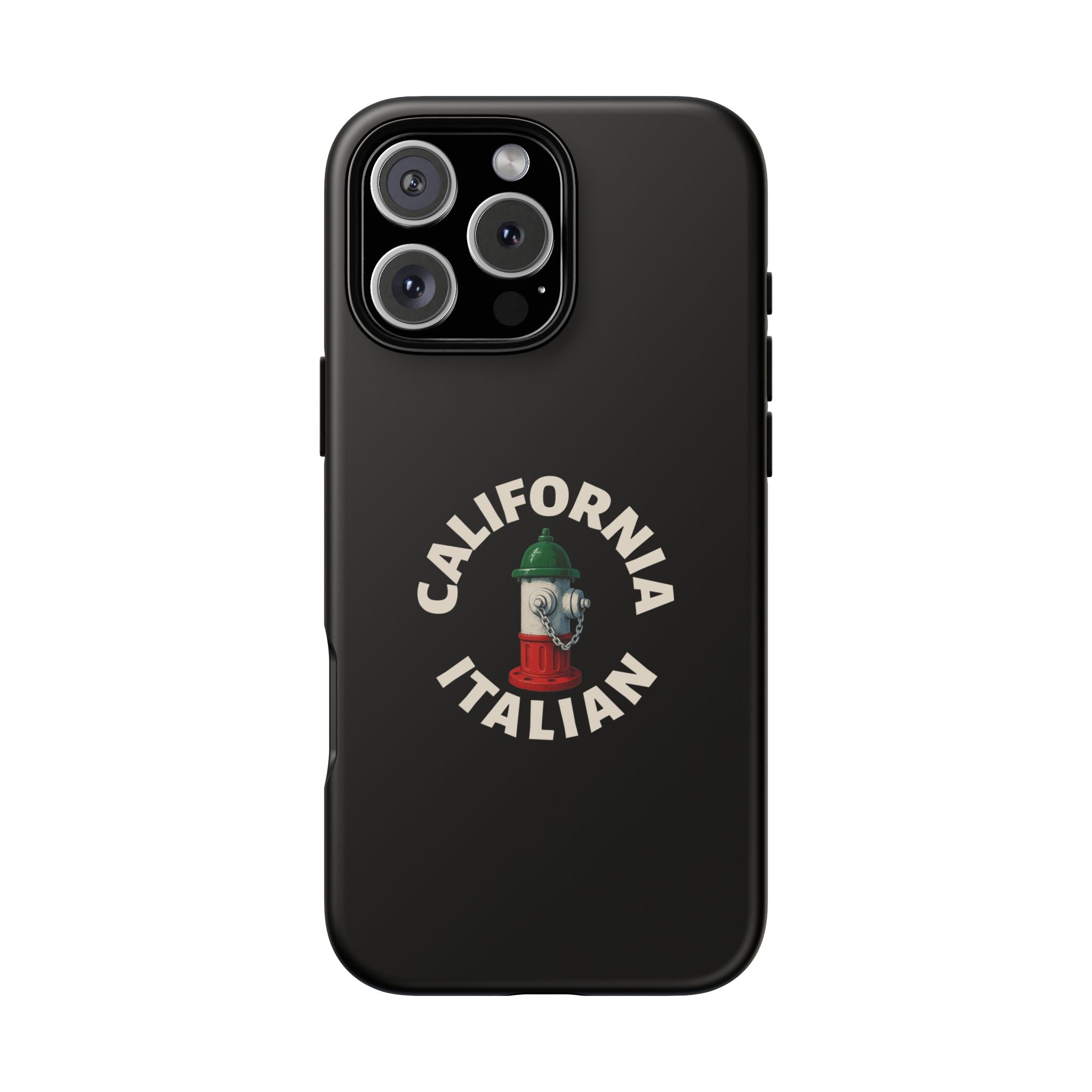 California Italian Black Phone Case, Tough Cases for iPhone, Gift for Italians, Stylish Phone Cover, Unique Phone Accessory