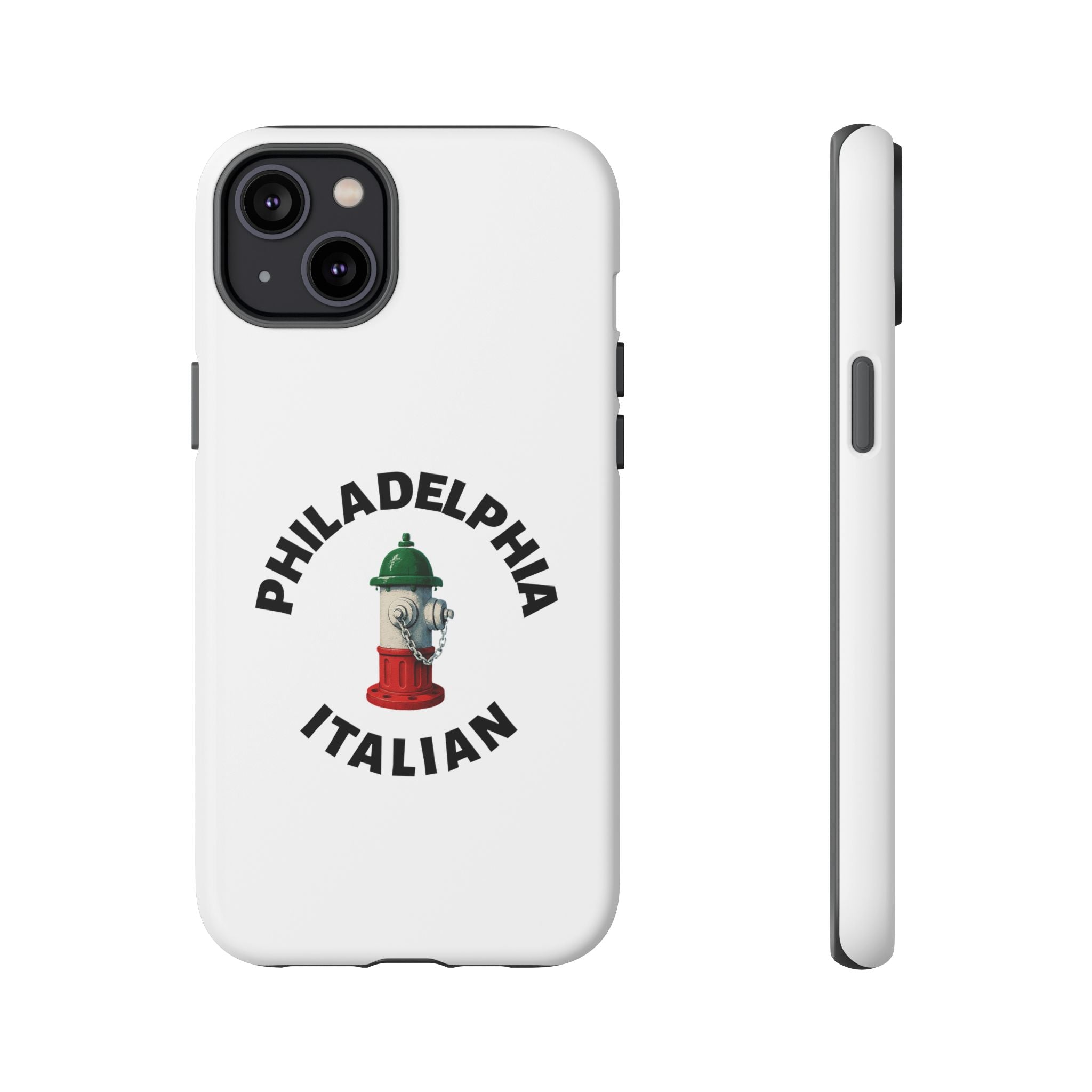 Philadelphia Italian White Phone Case, Urban Style Phone Cover, Tough Smartphone Case, Gift for Italian Heritage, Fun Streetwear Accessories