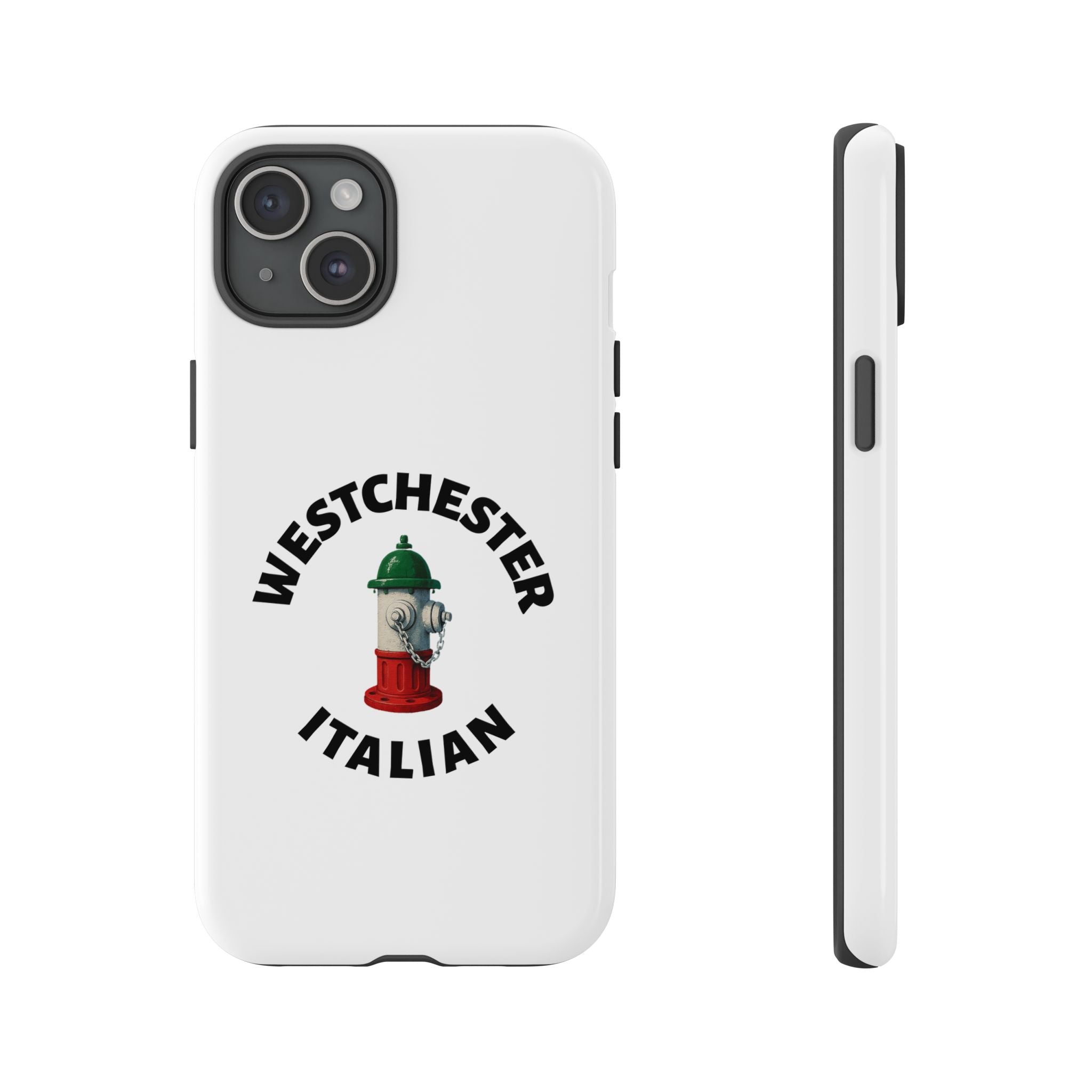 Westchester Italian White Phone Case, Urban Style Phone Cover, Tough Smartphone Case, Gift for Italian Heritage, Fun Streetwear Accessories