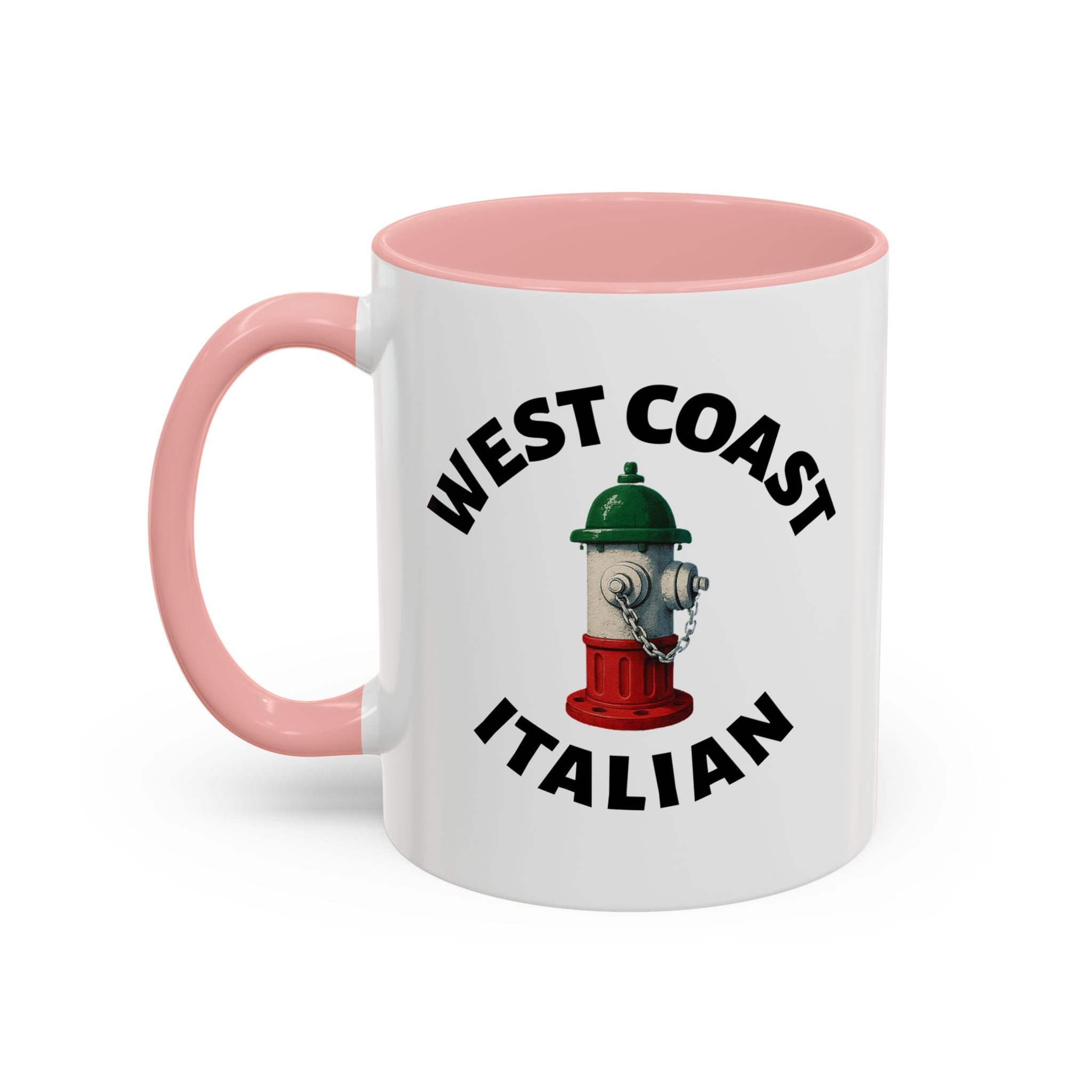 West Coast Coffee Mug with Fire Hydrant Design, Unique Gift for Italians, Fun Kitchen Decor