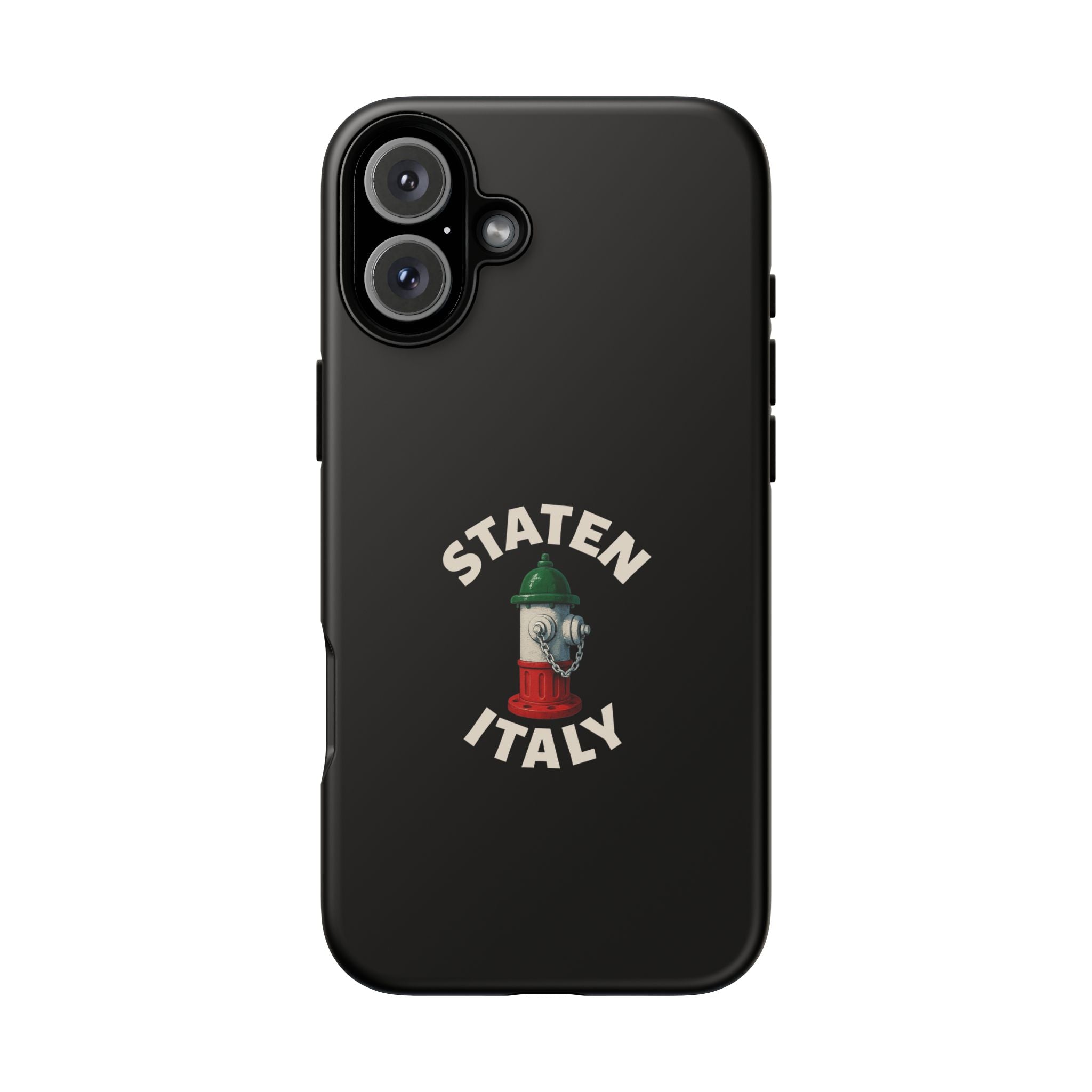 Staten Italy Black Phone Case, Tough Cases for iPhone, Gift for Italians, Stylish Phone Cover, Unique Phone Accessory