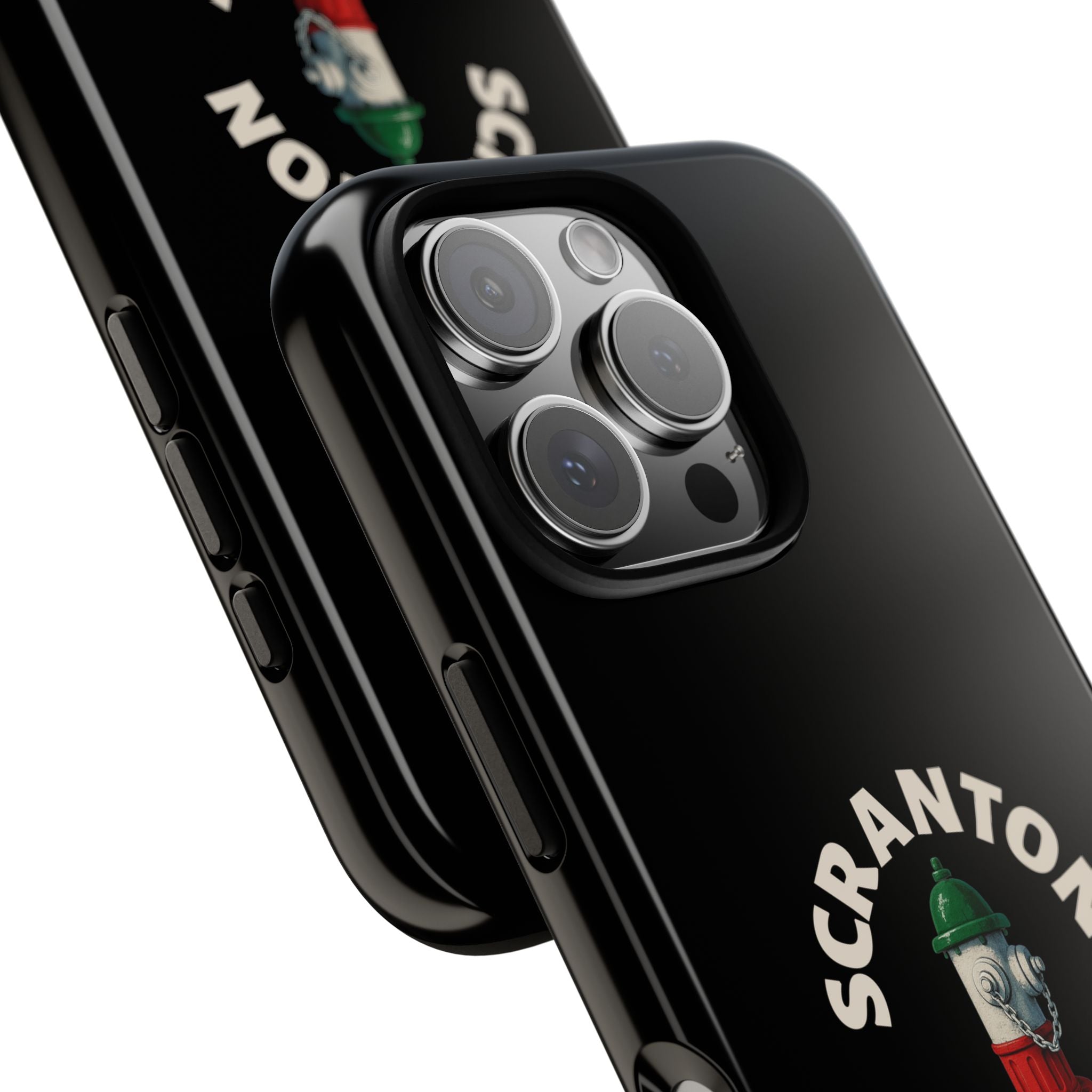 Scranton Italian Black Phone Case, Tough Cases for iPhone, Gift for Italians, Stylish Phone Cover, Unique Phone Accessory