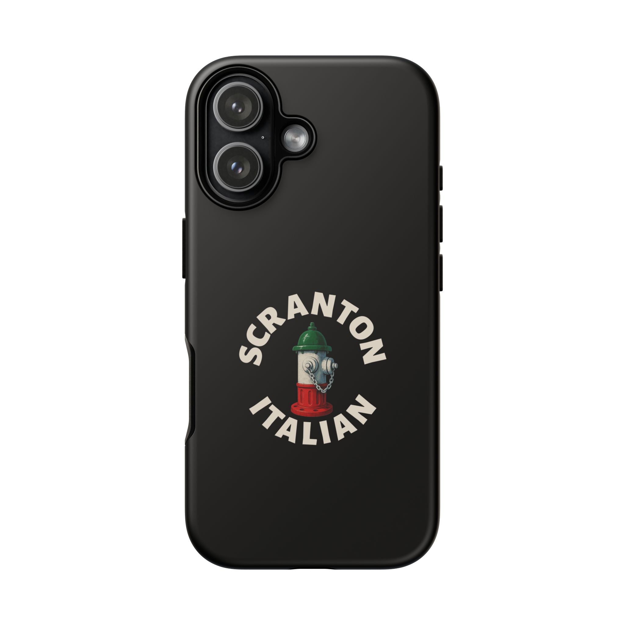 Scranton Italian Black Phone Case, Tough Cases for iPhone, Gift for Italians, Stylish Phone Cover, Unique Phone Accessory
