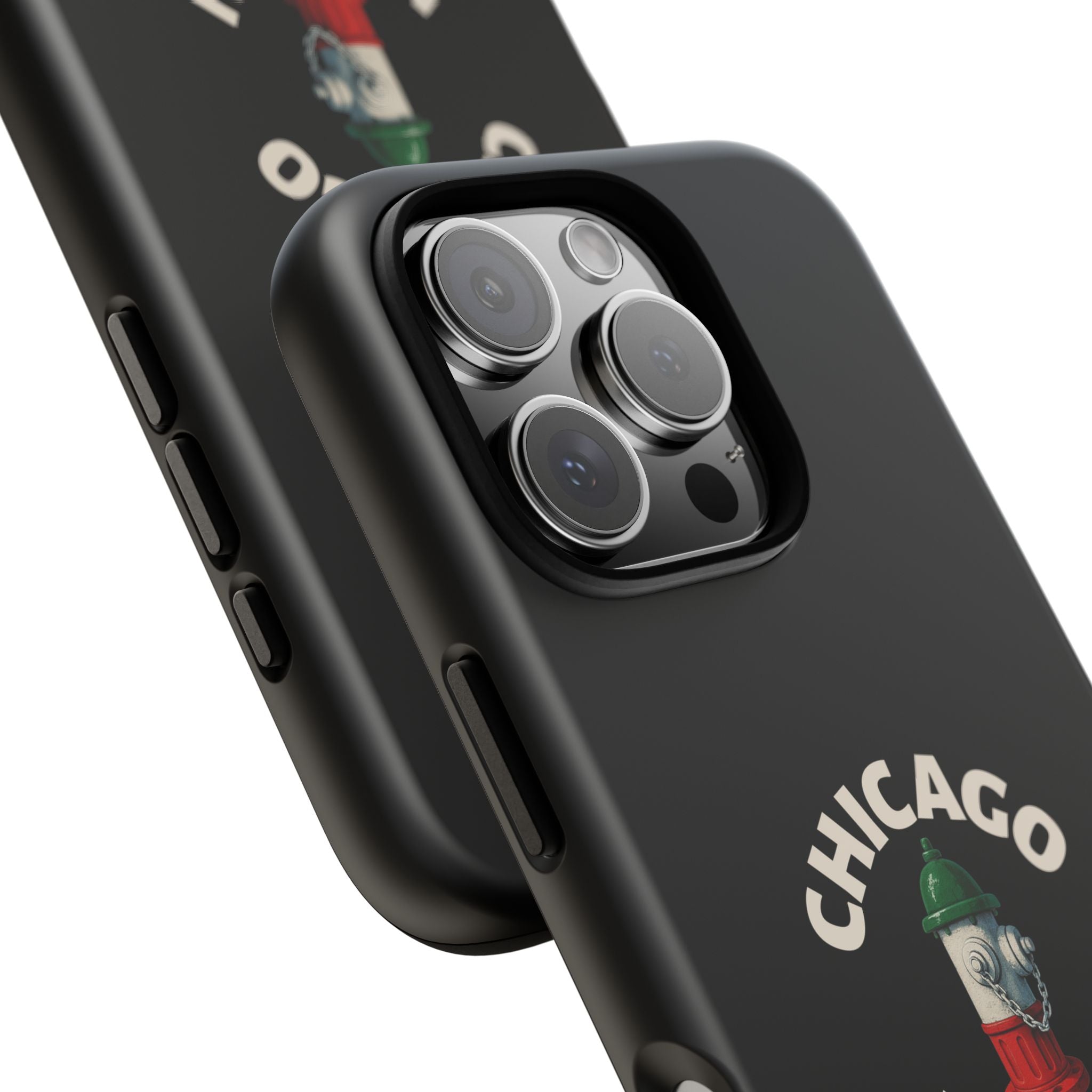 Chicago Italian Black Phone Case, Tough Cases for iPhone, Gift for Italians, Stylish Phone Cover, Unique Phone Accessory