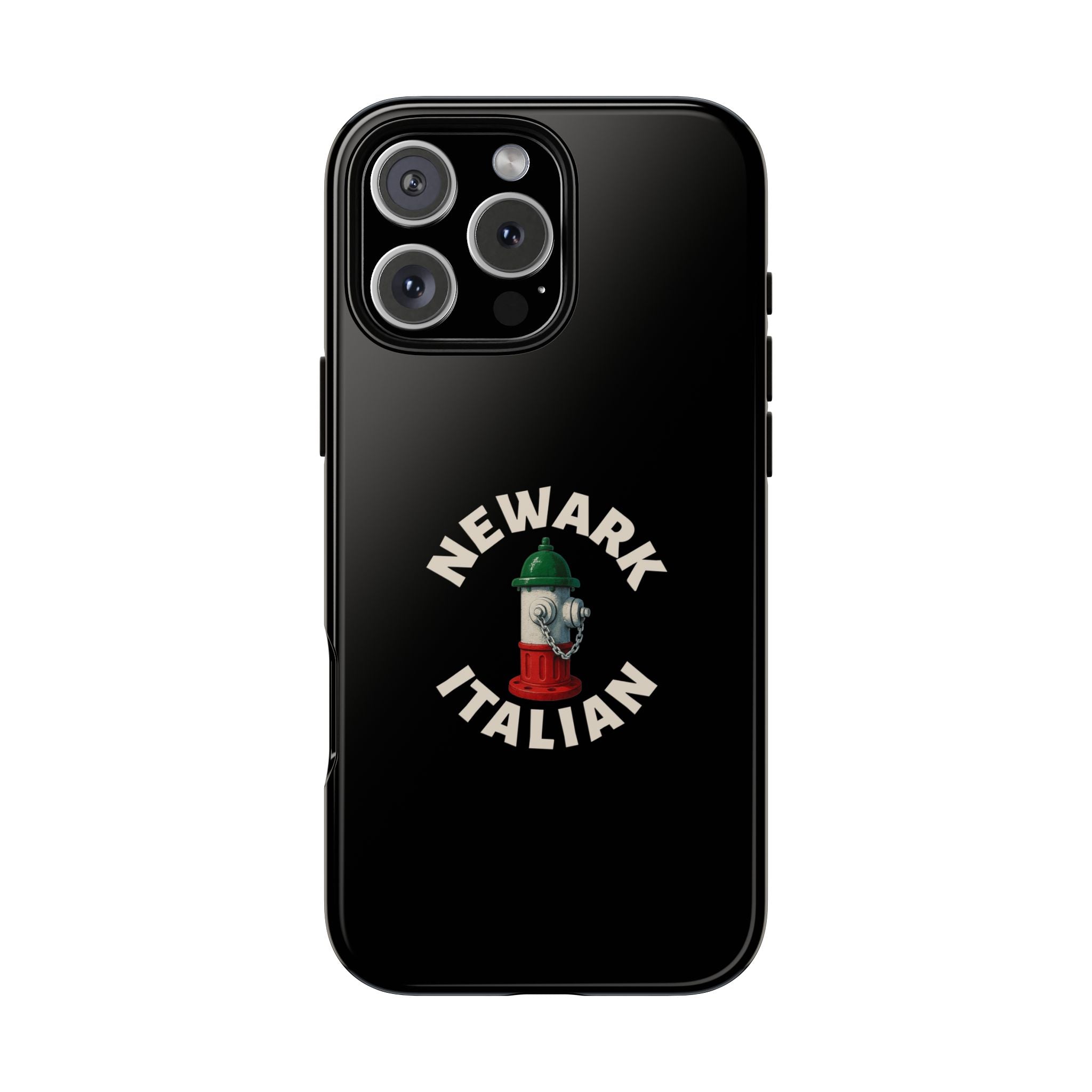 Newark Italian Black Phone Case, Tough Cases for iPhone, Gift for Italians, Stylish Phone Cover, Unique Phone Accessory