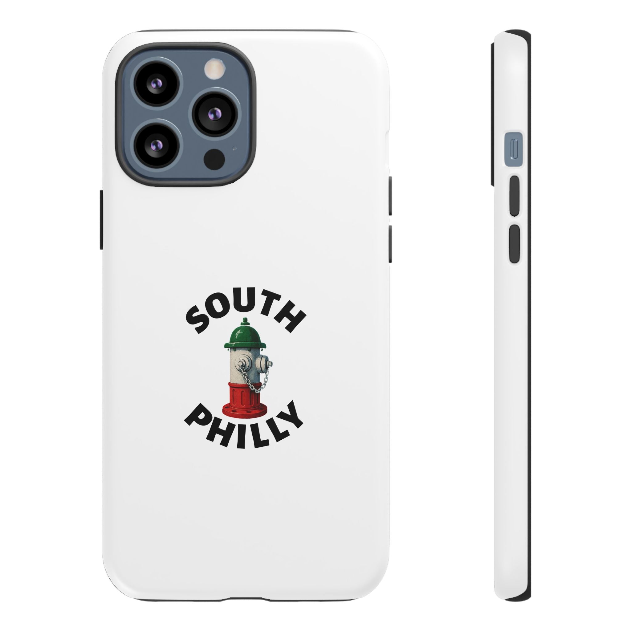 South Philly White Phone Case, Urban Style Phone Cover, Tough Smartphone Case, Gift for Italian Heritage, Fun Streetwear Accessories